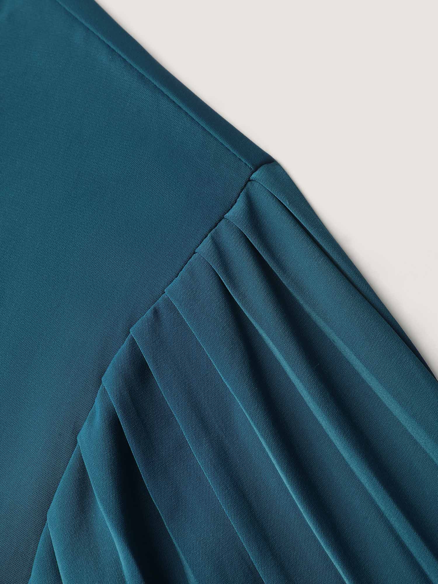 Shirred Cuffs Pleated Sleeve Blouse - Image 6