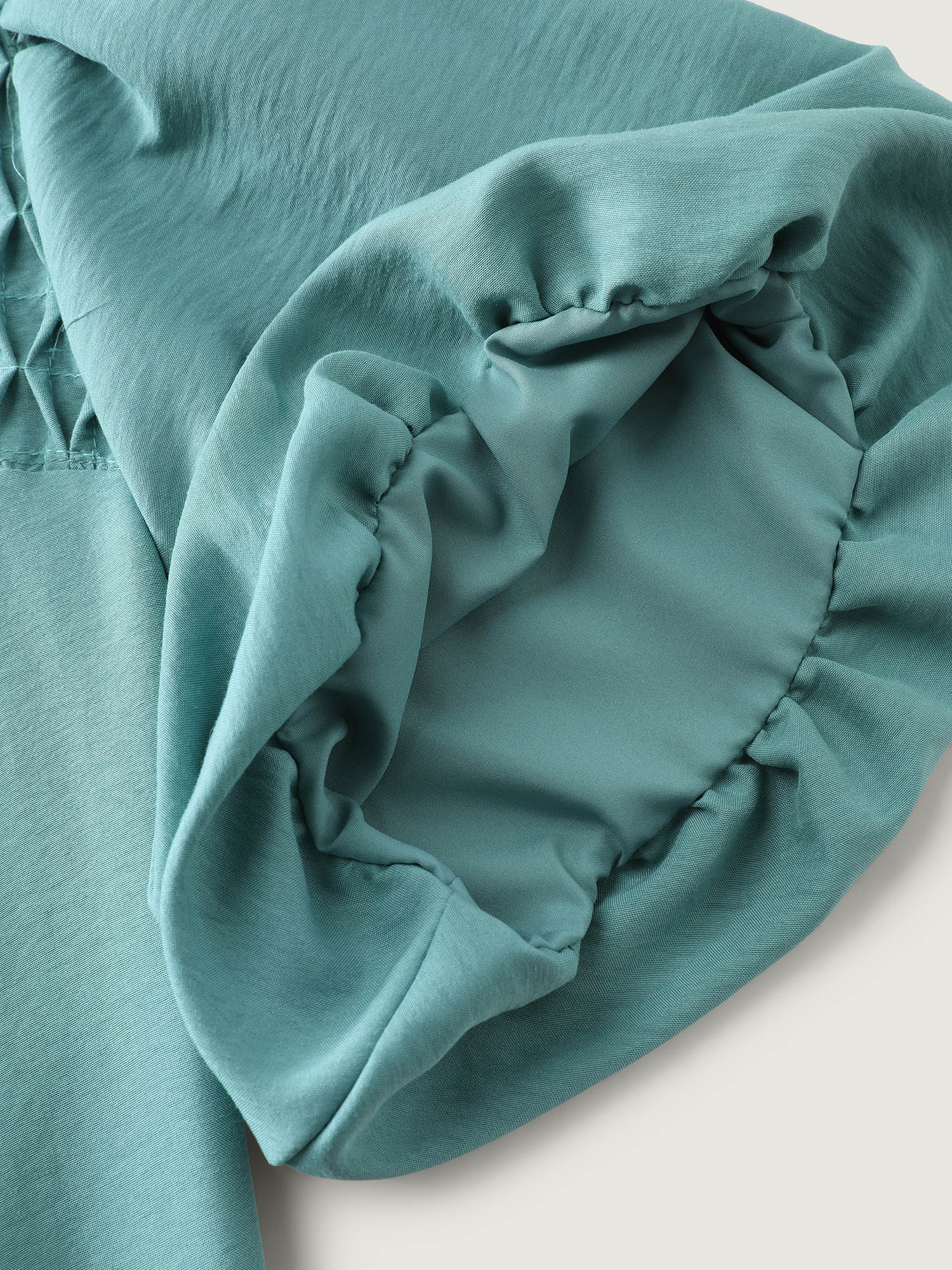 Shirred Handmade Detail Bubble Sleeve Blouse - Image 6
