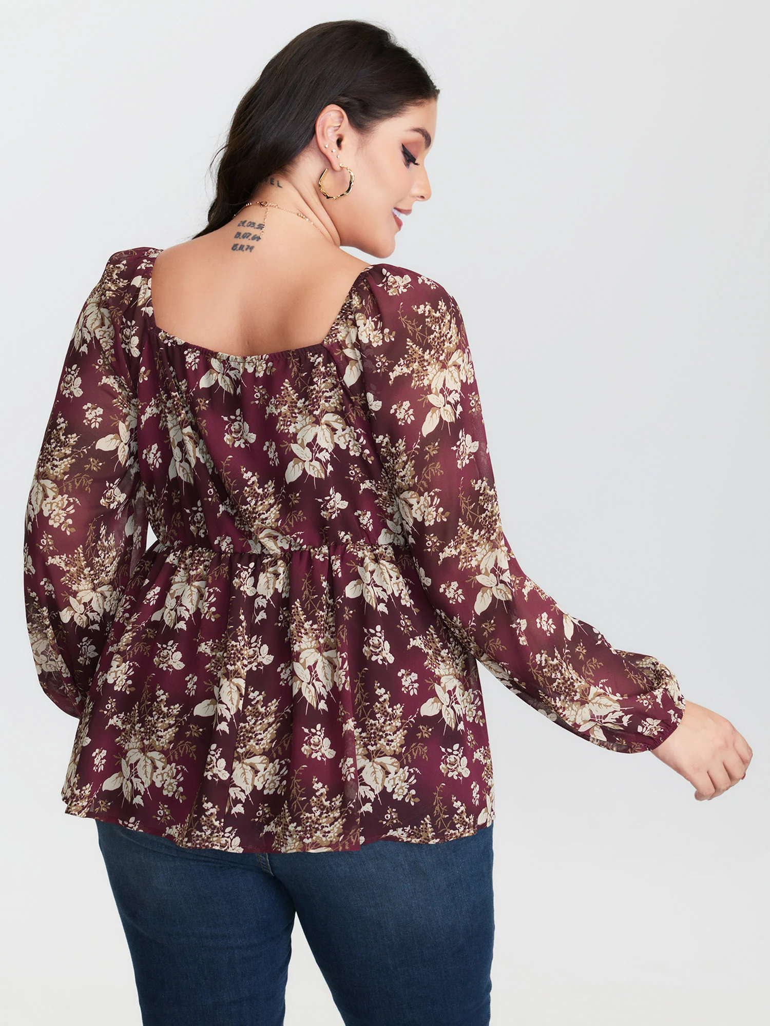 Shirred High-Waist Cinched Blouse - Image 4
