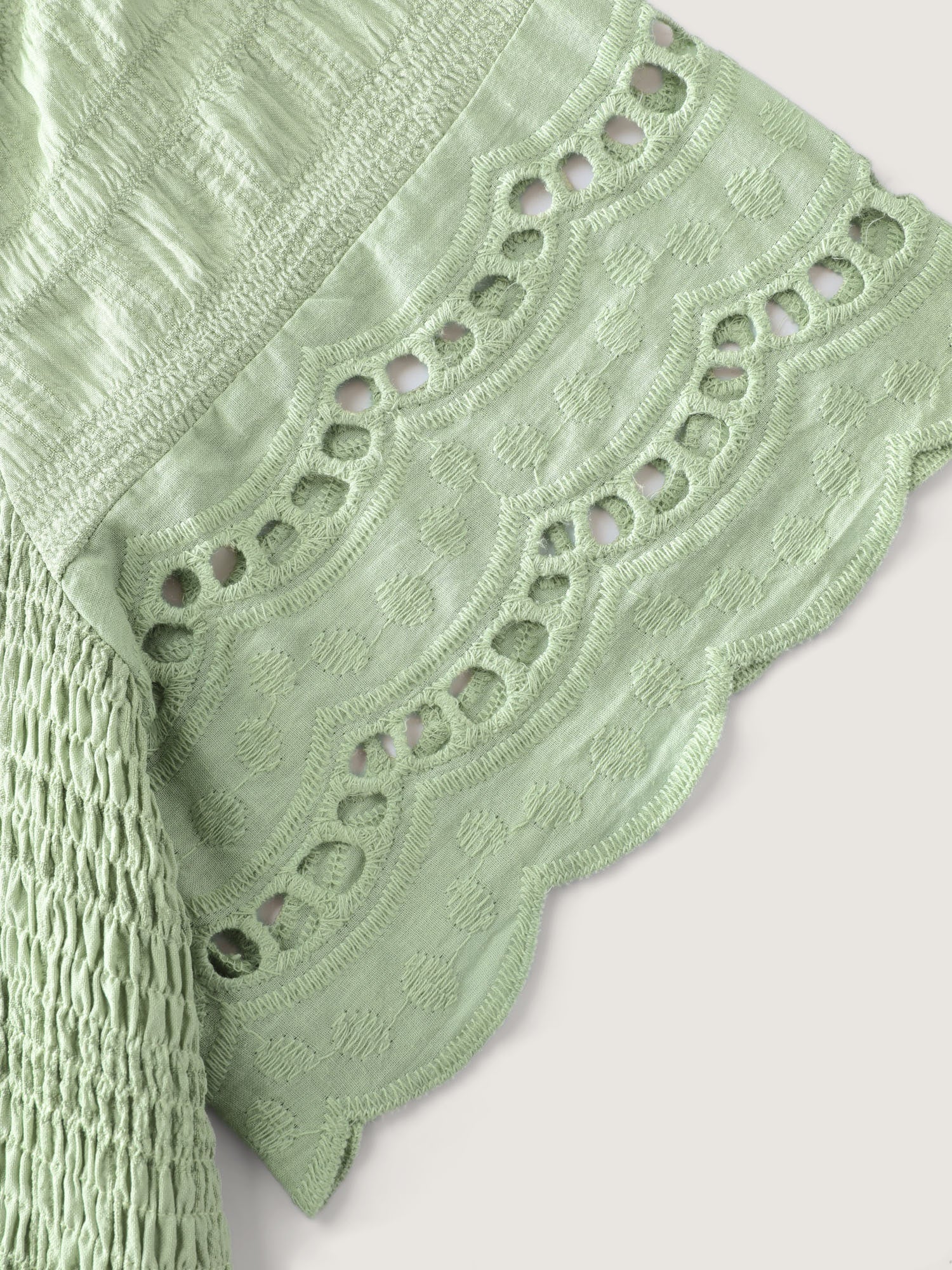 Shirred Lace Flounce Sleeve Tiered Maxi Dress - Image 5