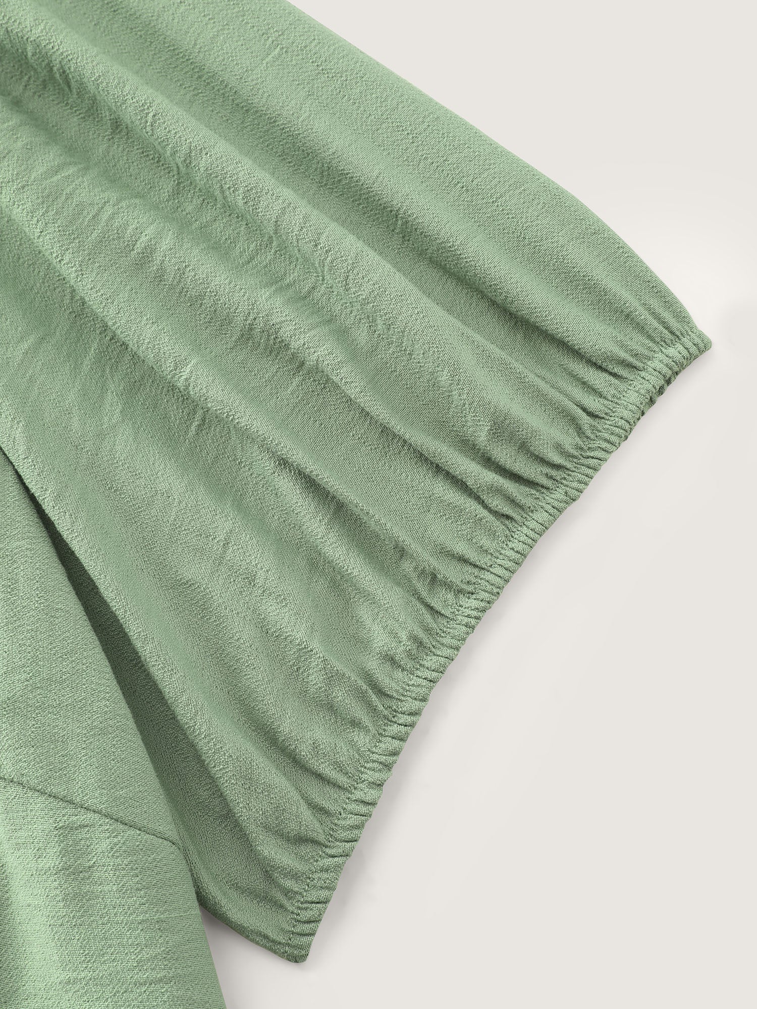 Shirred Puff Sleeve Keyhole Neckline Blouse - Image 8