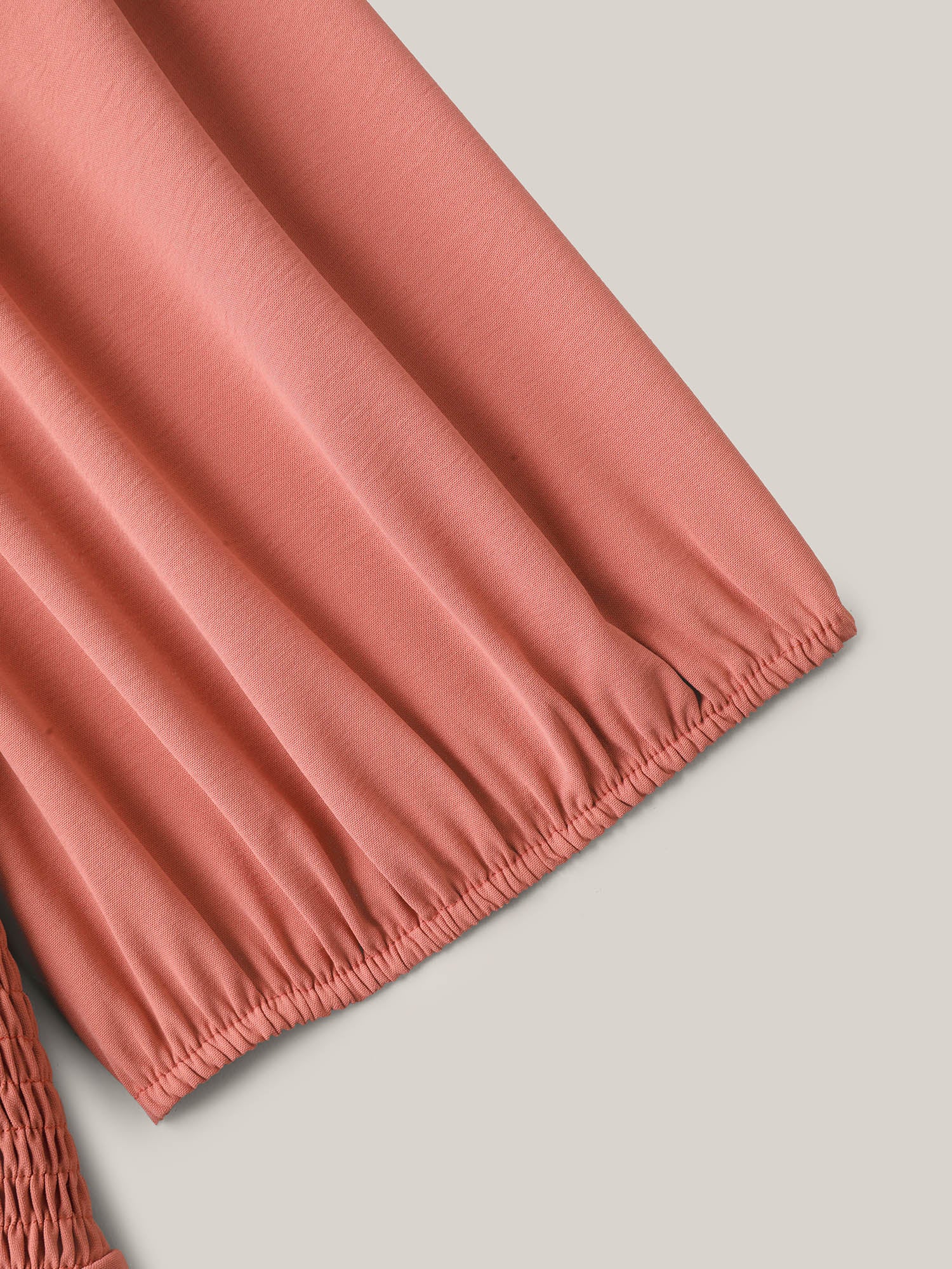 Shirred Puffy Sleeve Pockets Jumpsuit - Image 7