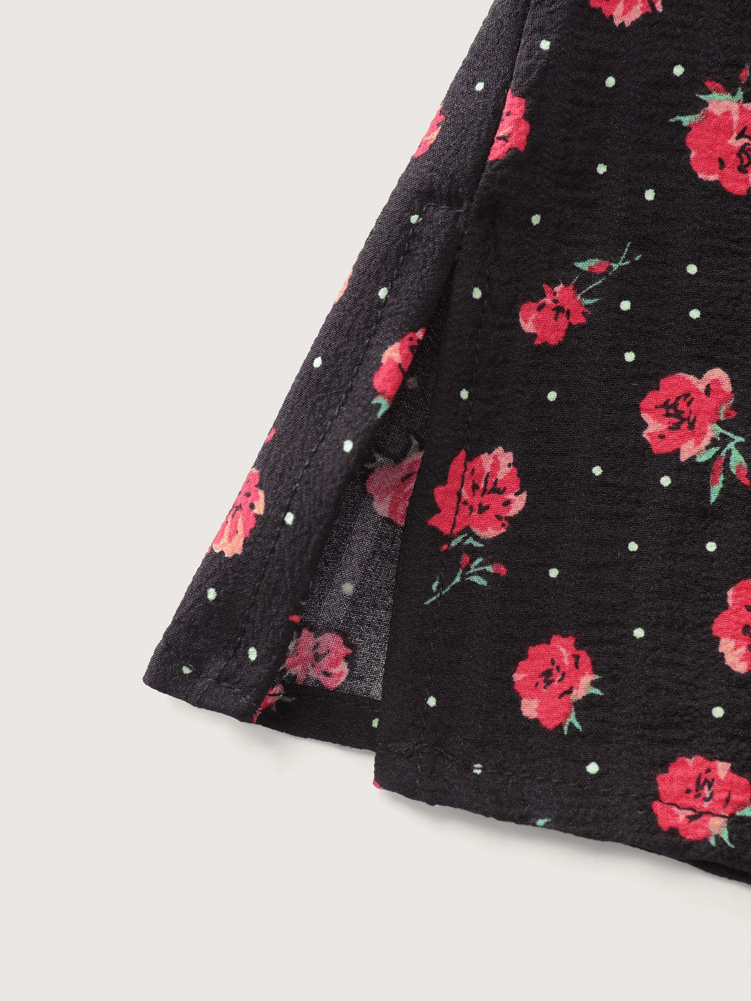 Shirred Ruffled Collar Floral Blouse - Image 6