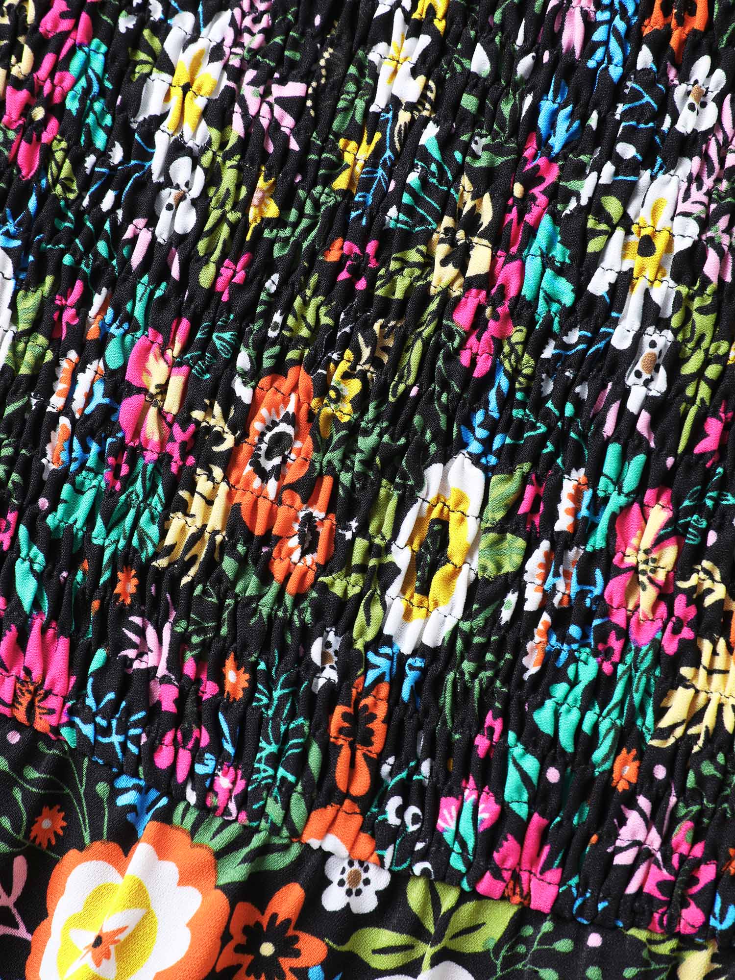 Shirred Stretchy Waist Floral Maxi Dress - Image 5