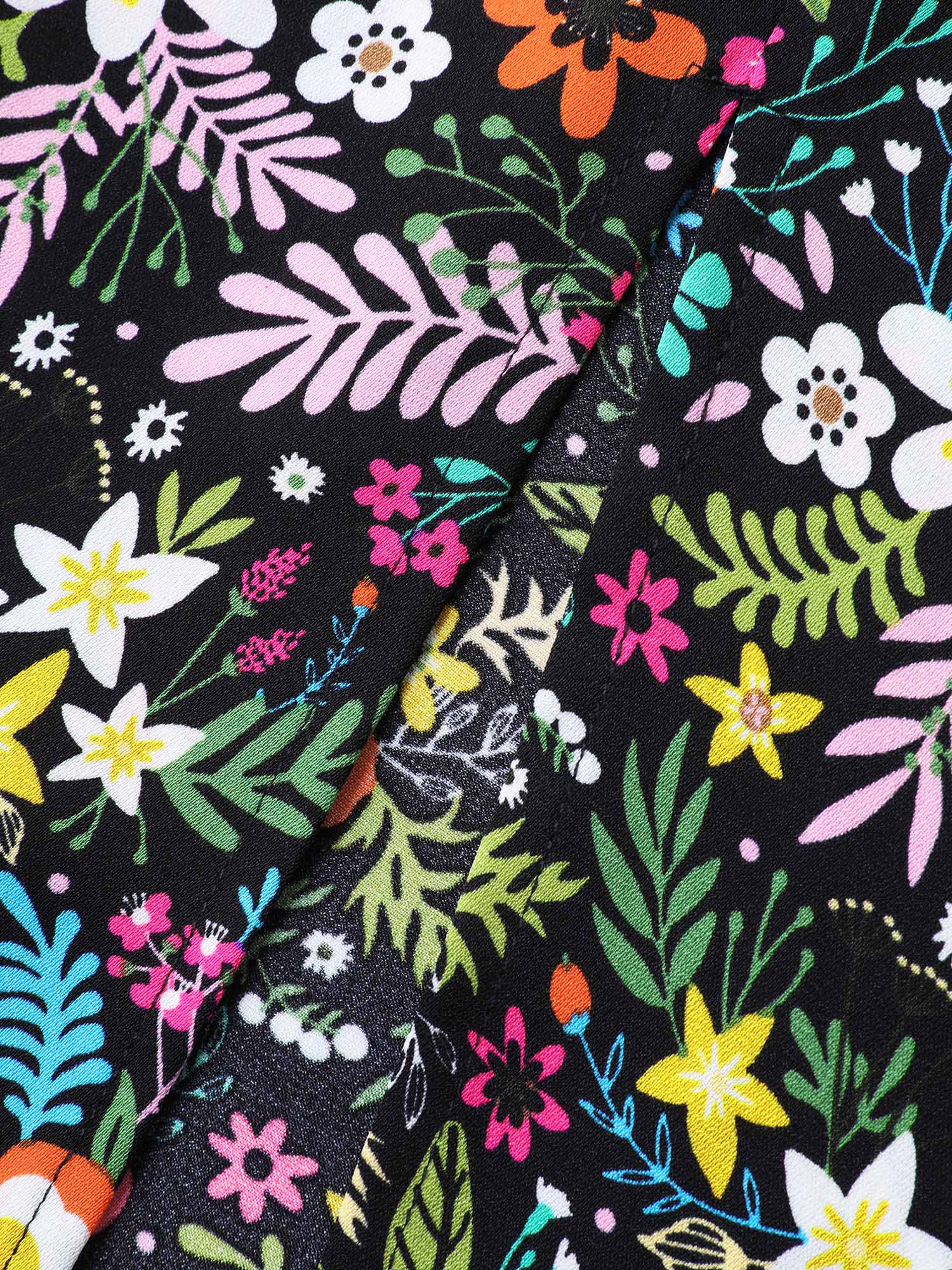 Shirred Stretchy Waist Floral Maxi Dress - Image 6