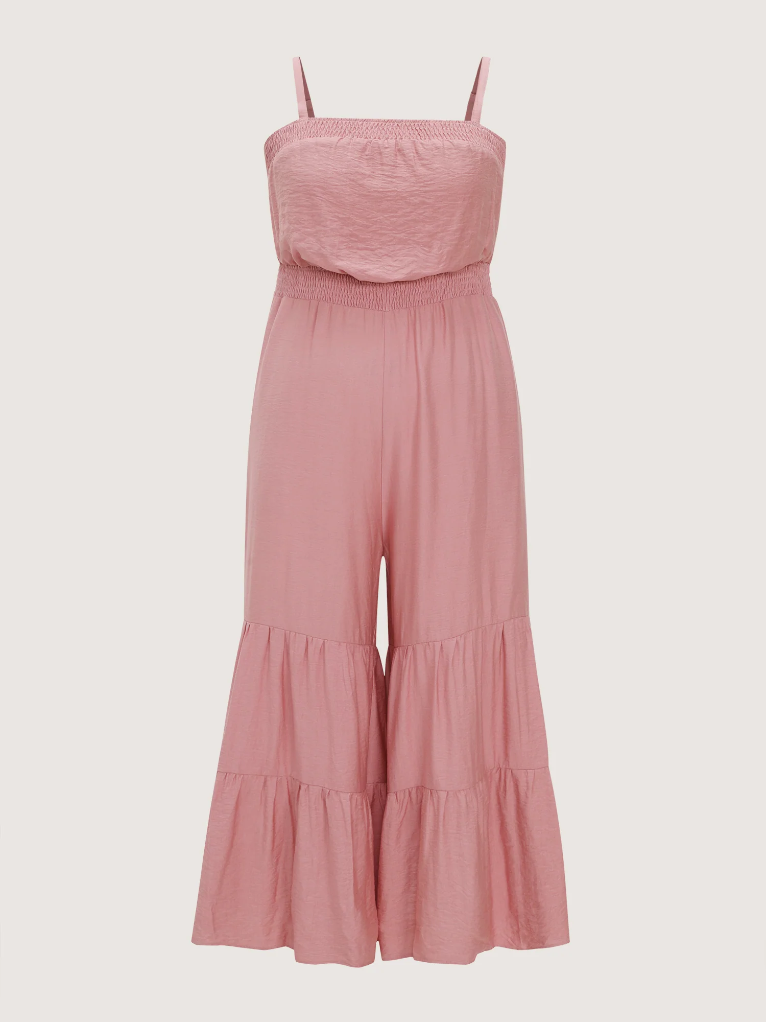 Shirred Tiered Adjustable Jumpsuit - Image 7