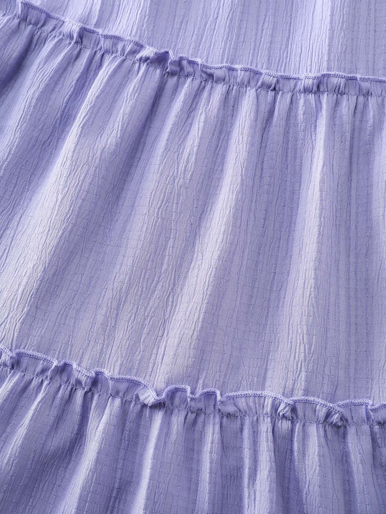 Shirred Tiered Gathered Sleeve Mini Dress - Image 5