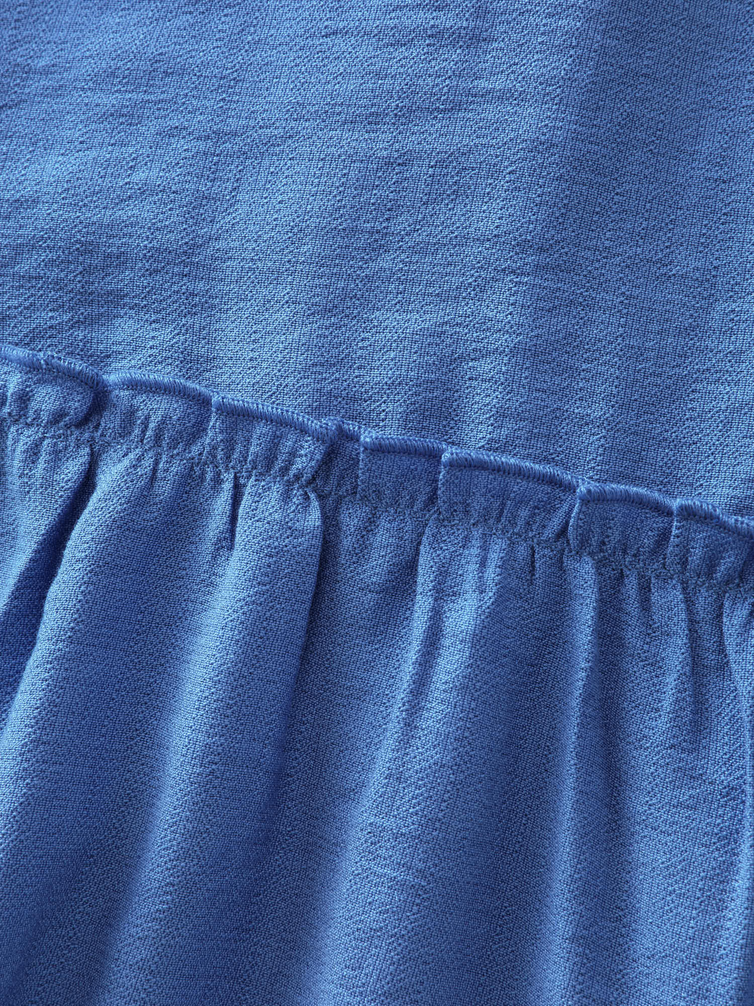 Shirred Tiered Hem Plain Maxi Dress - Image 6
