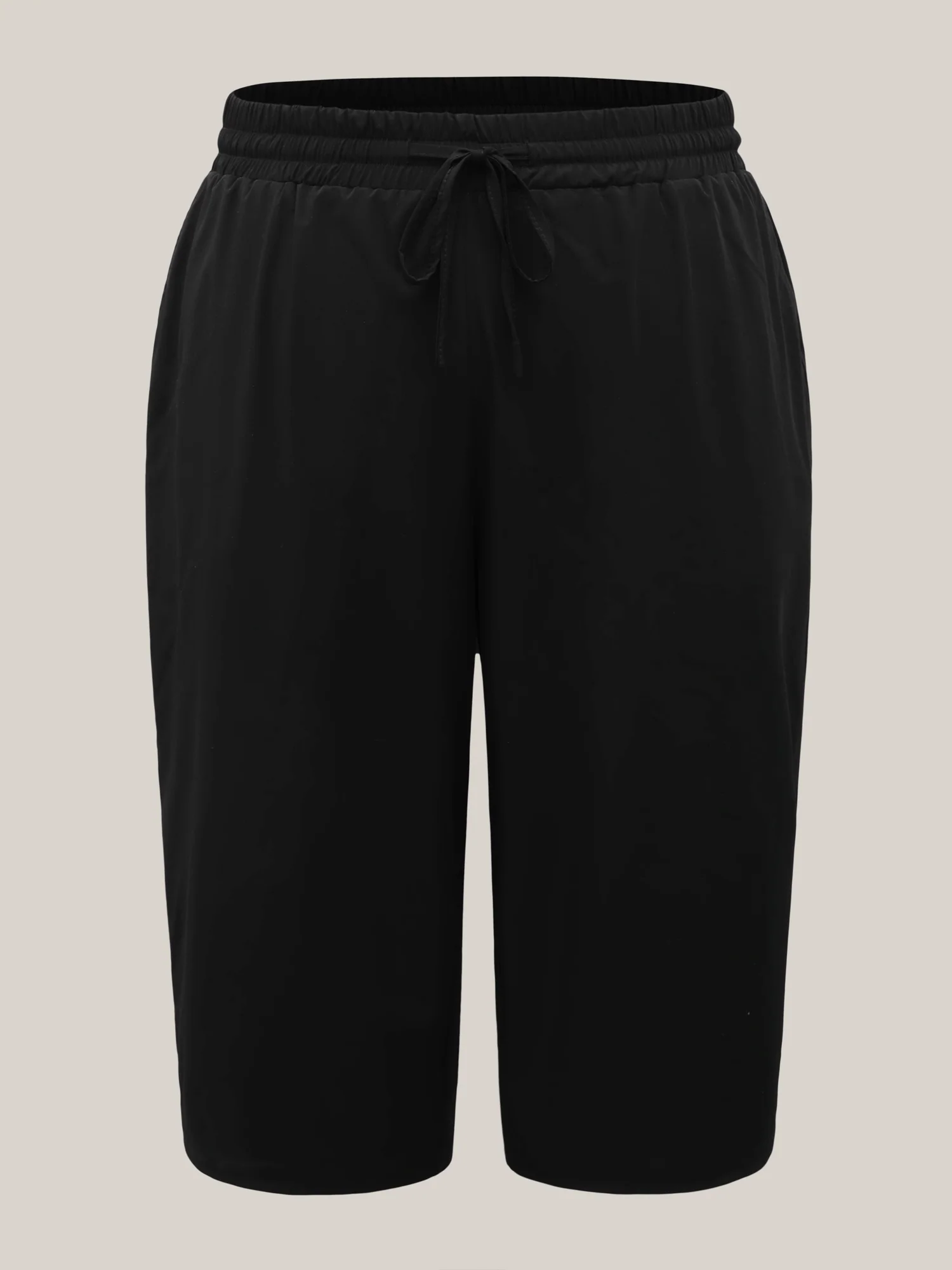 Shirred Waist Tie Straight-Leg Crop Pants - Image 6