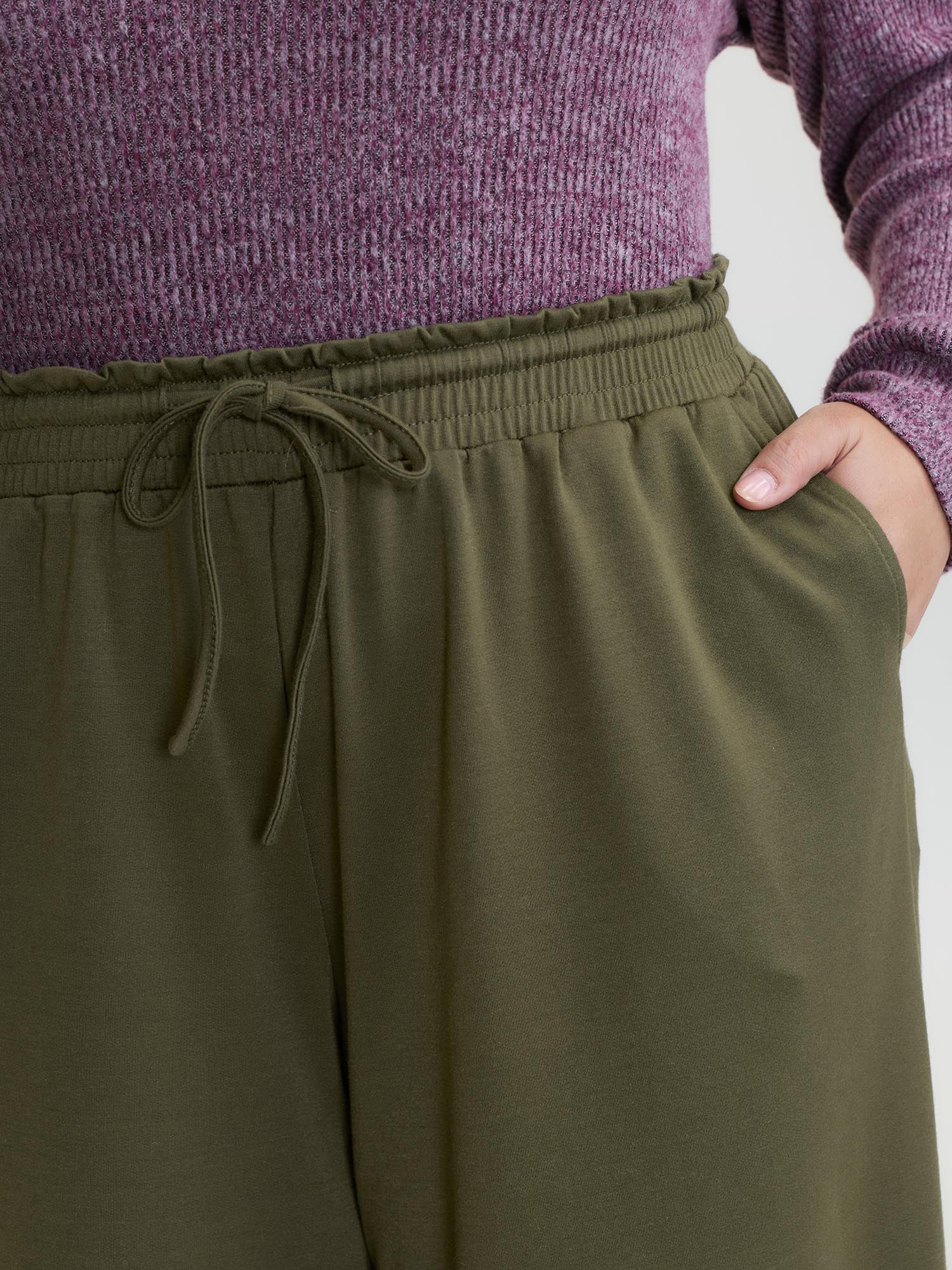 Shirred Waist-Tie Wide-Leg Pants - Image 4