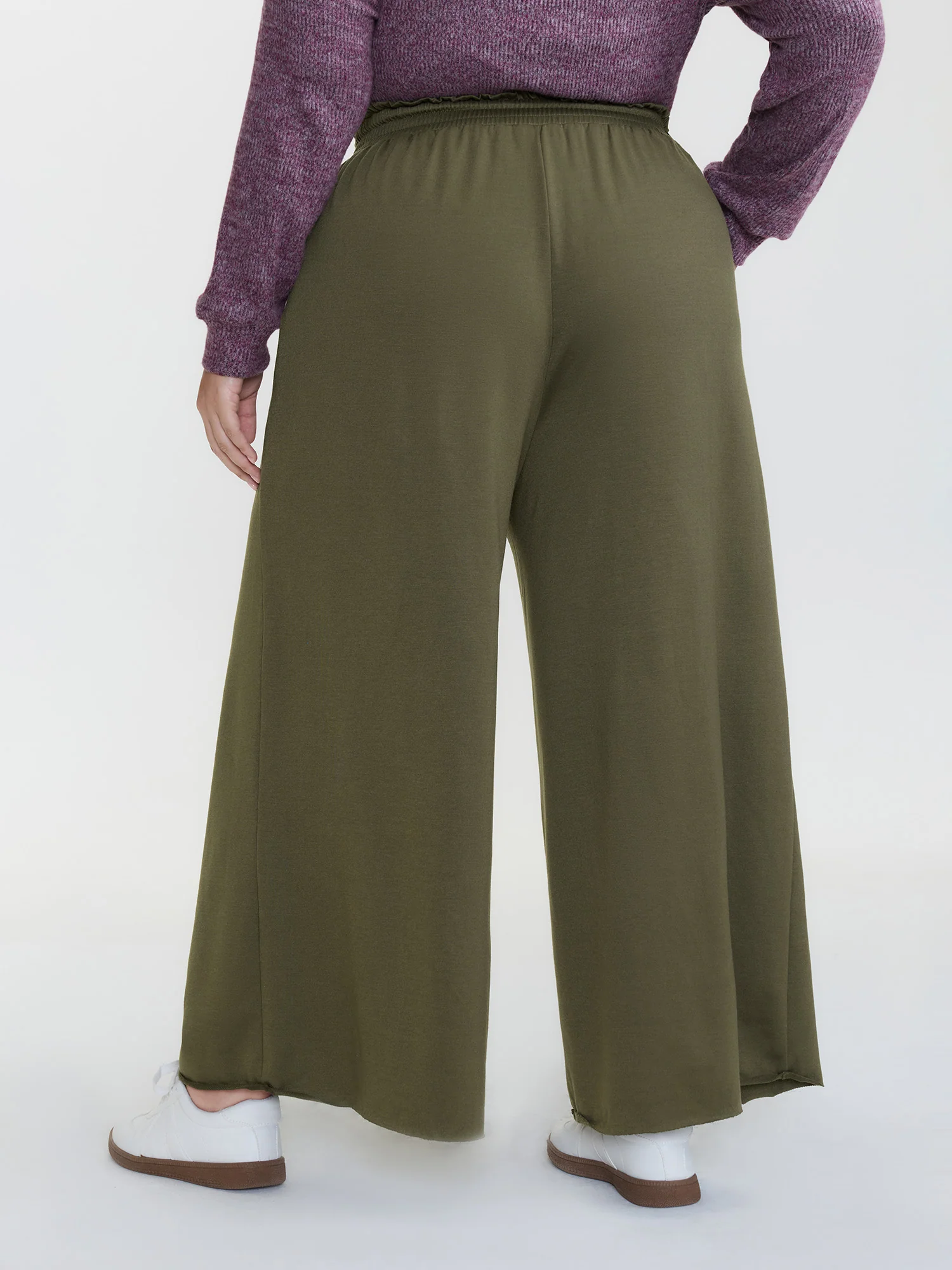Shirred Waist-Tie Wide-Leg Pants - Image 5