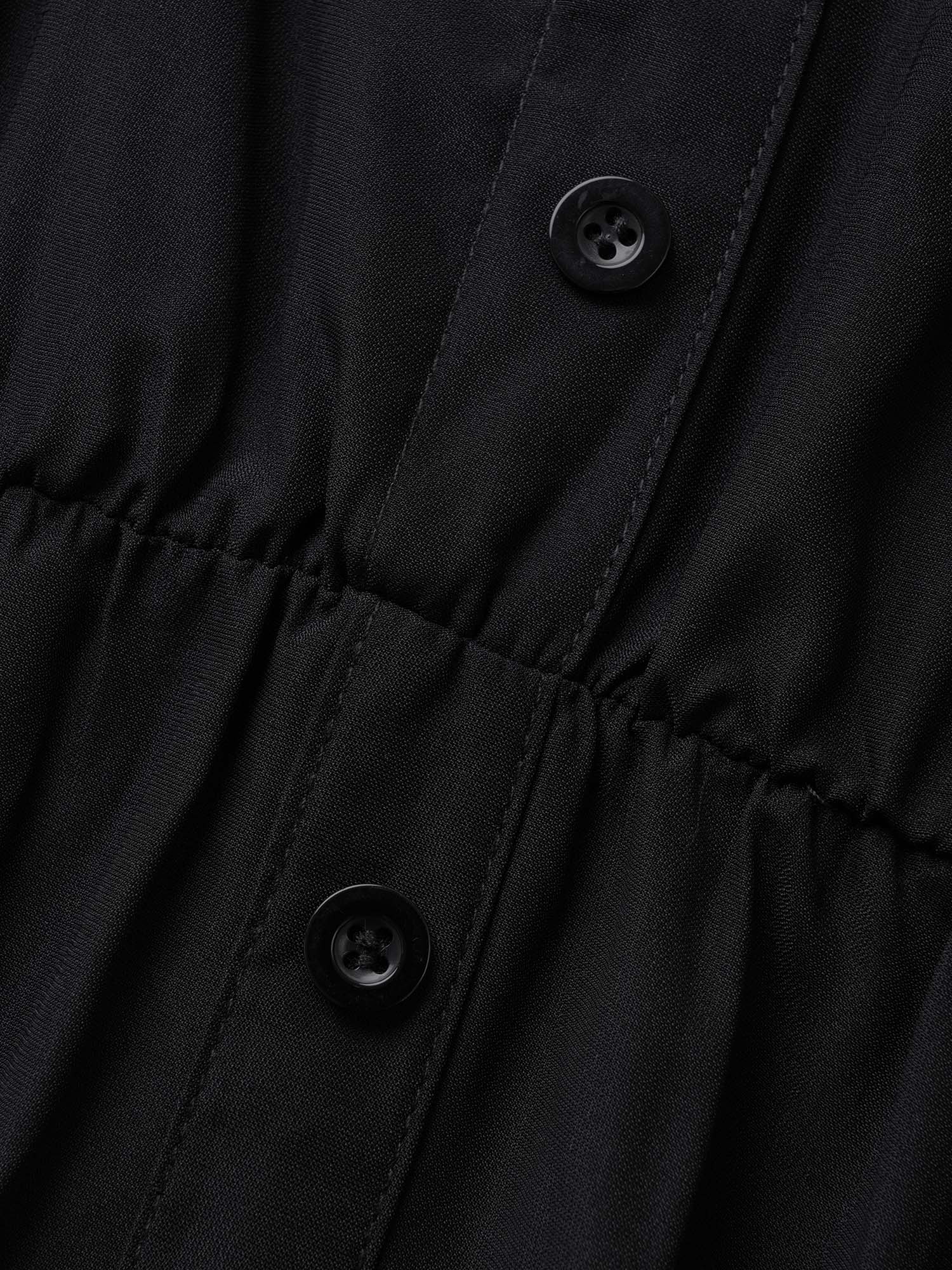 Shirt Collar Tab Sleeve Split Hem Dress - Image 5