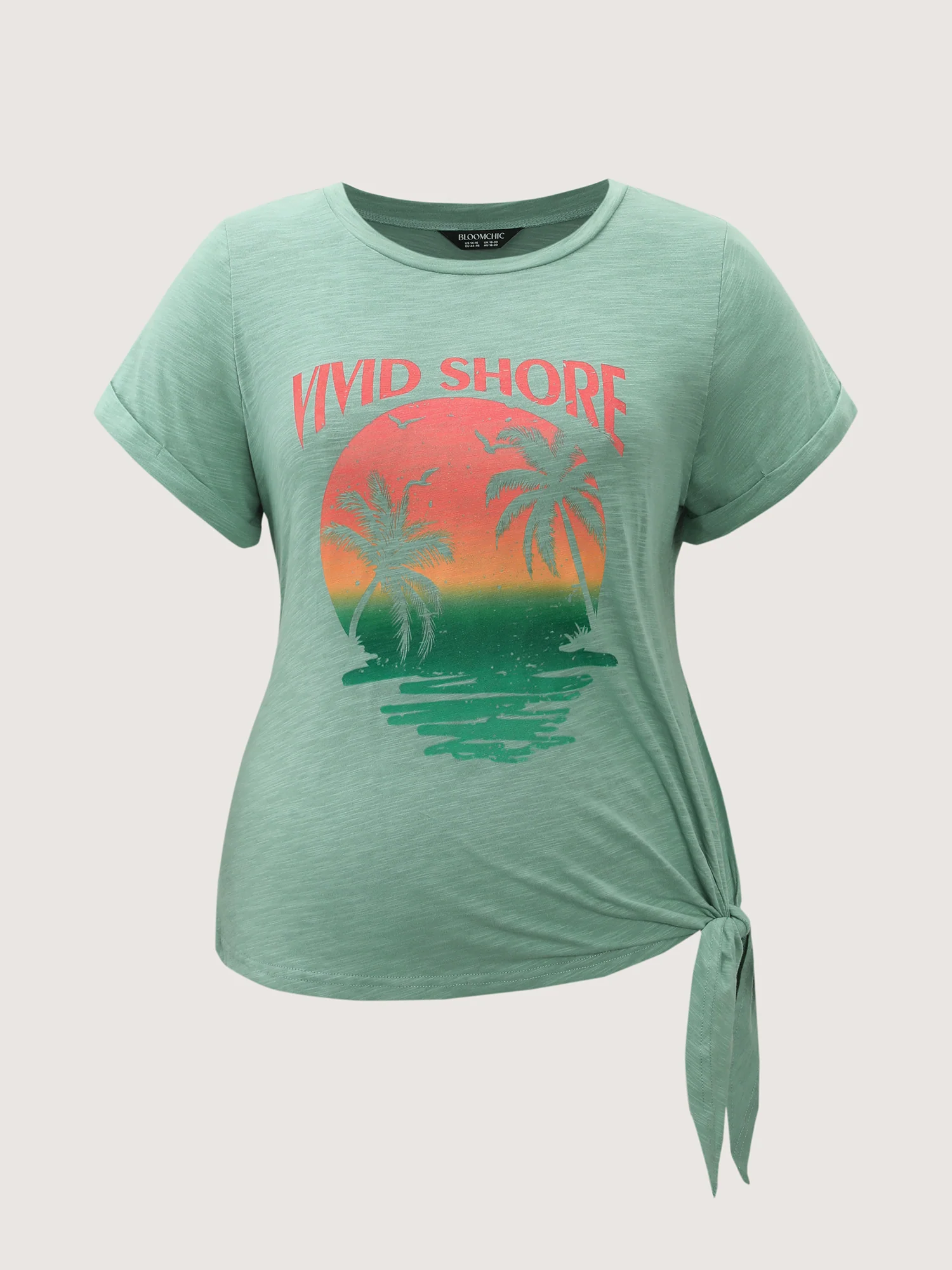 Cotton Shore Thing Side Tie Plain T-Shirt - Image 6
