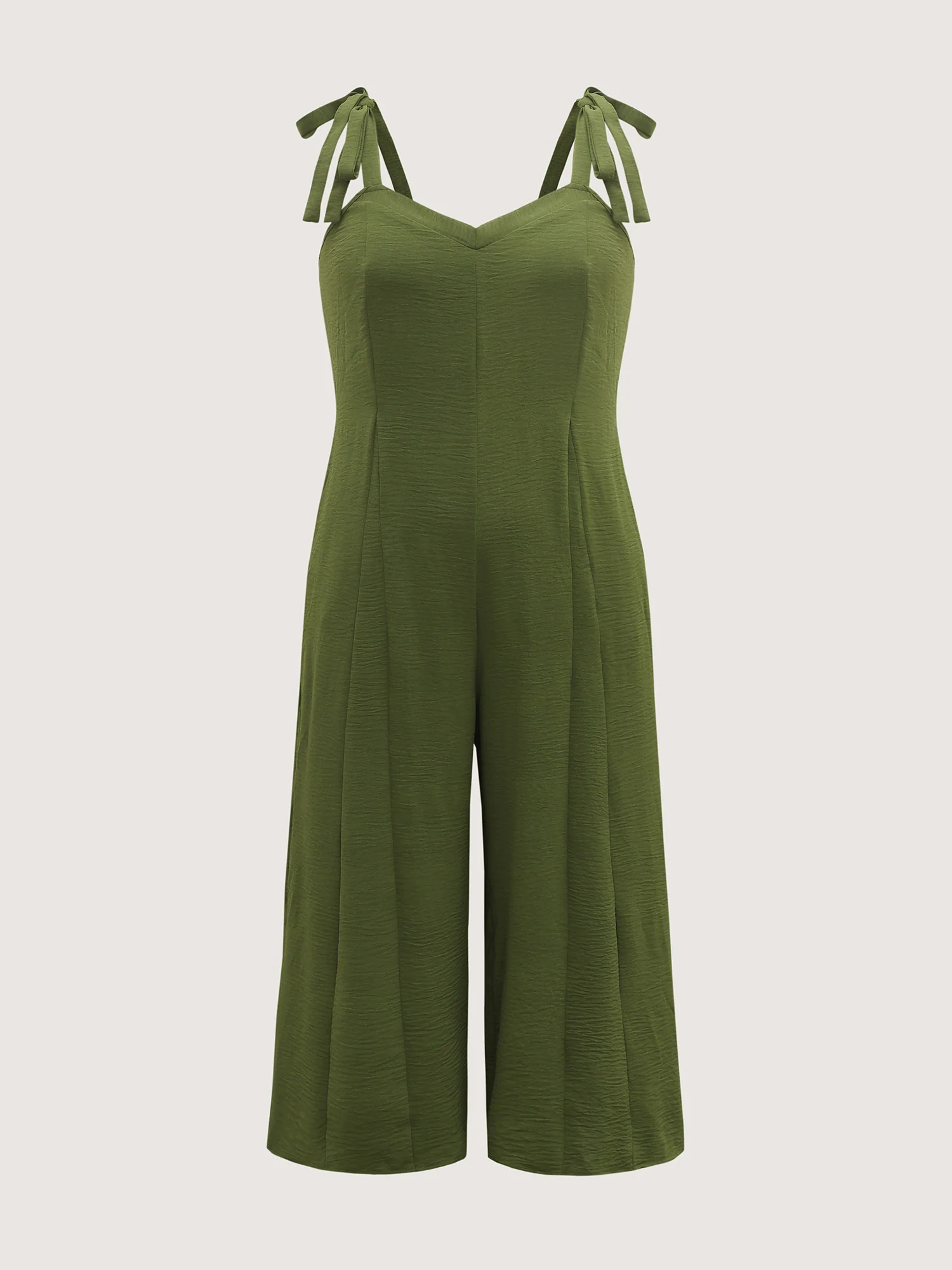 Shoulder Bowknot Wide-Leg Jumpsuit - Image 7