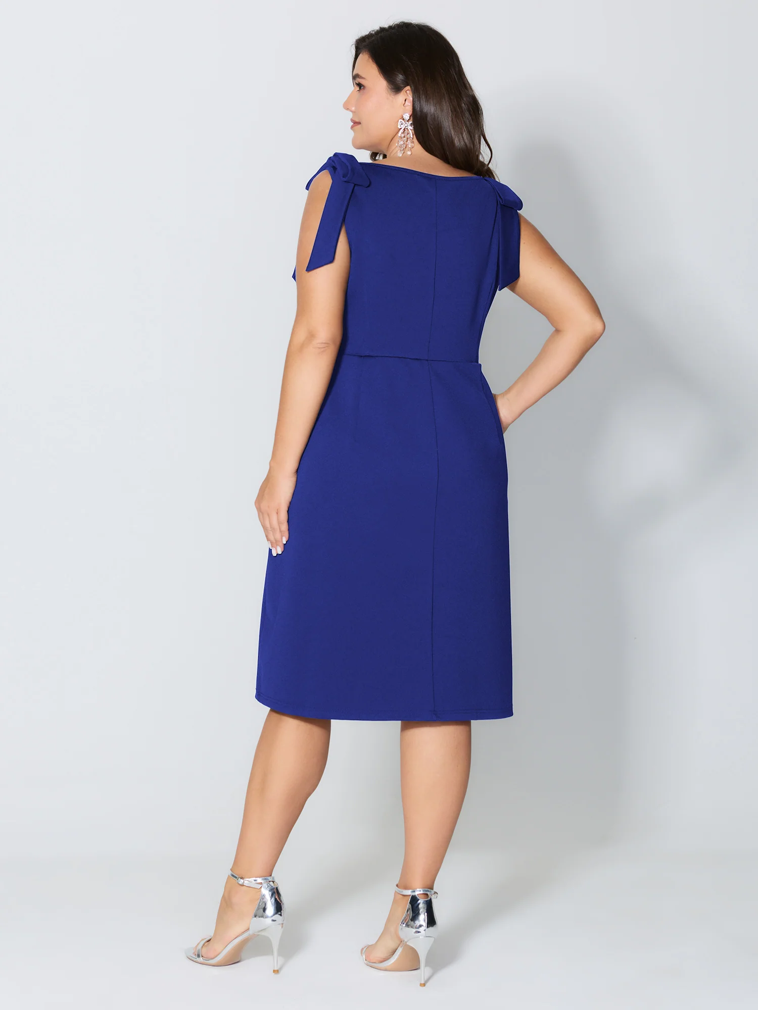 Shoulder Tie Sculpting Bodice Mini Dress - Image 13