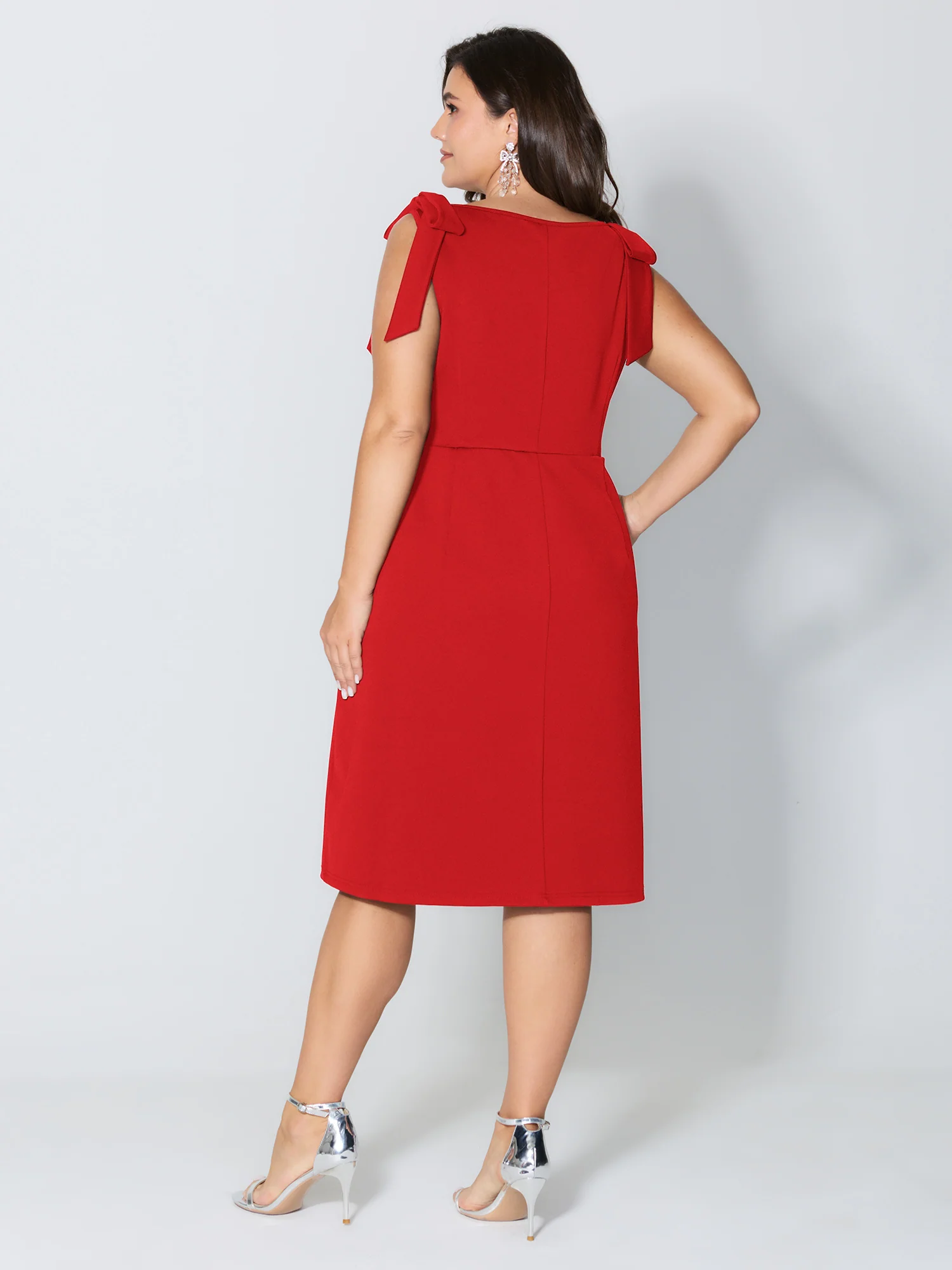 Shoulder Tie Sculpting Bodice Mini Dress - Image 18