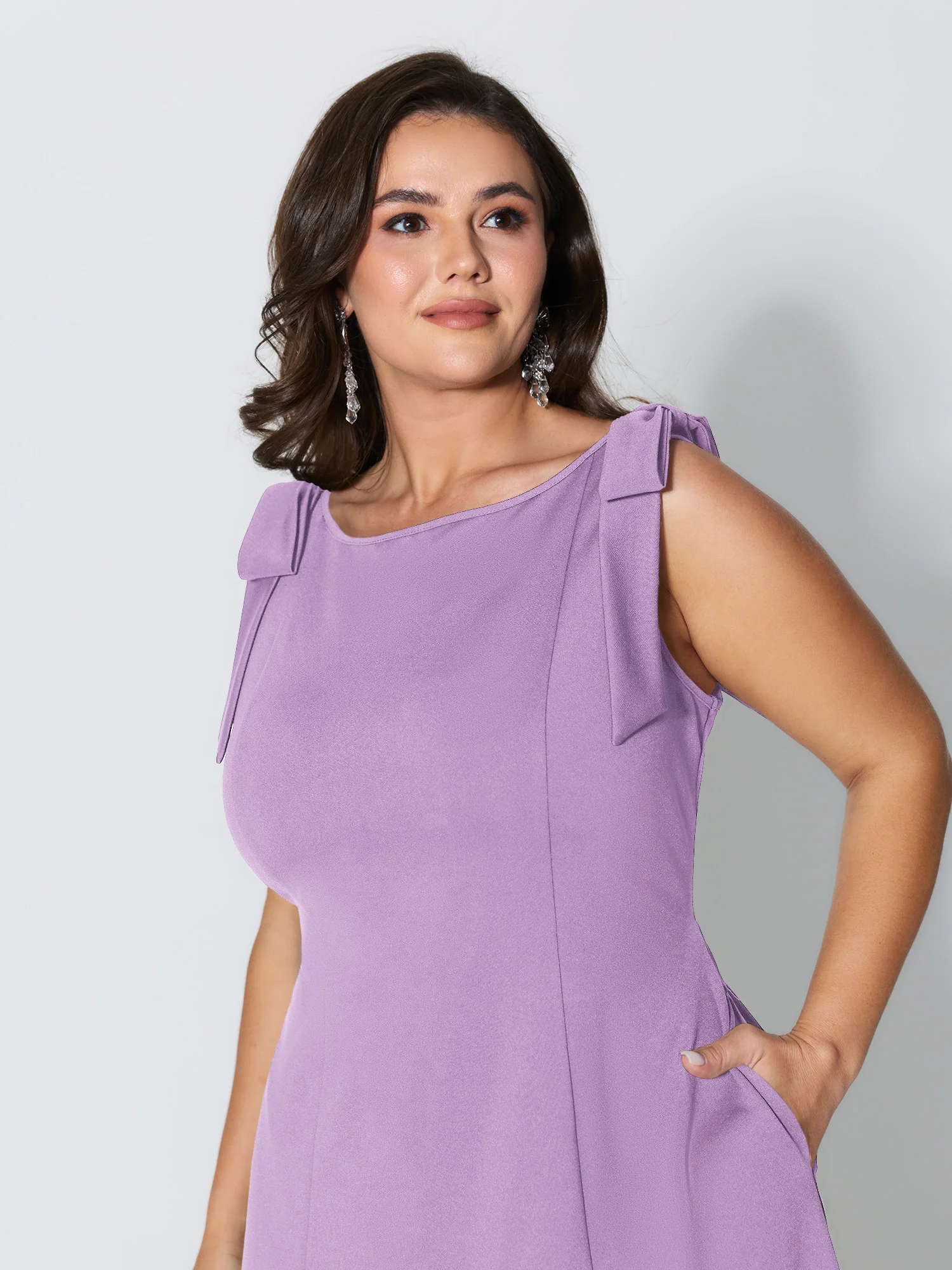 Shoulder Tie Sculpting Bodice Mini Dress - Image 26