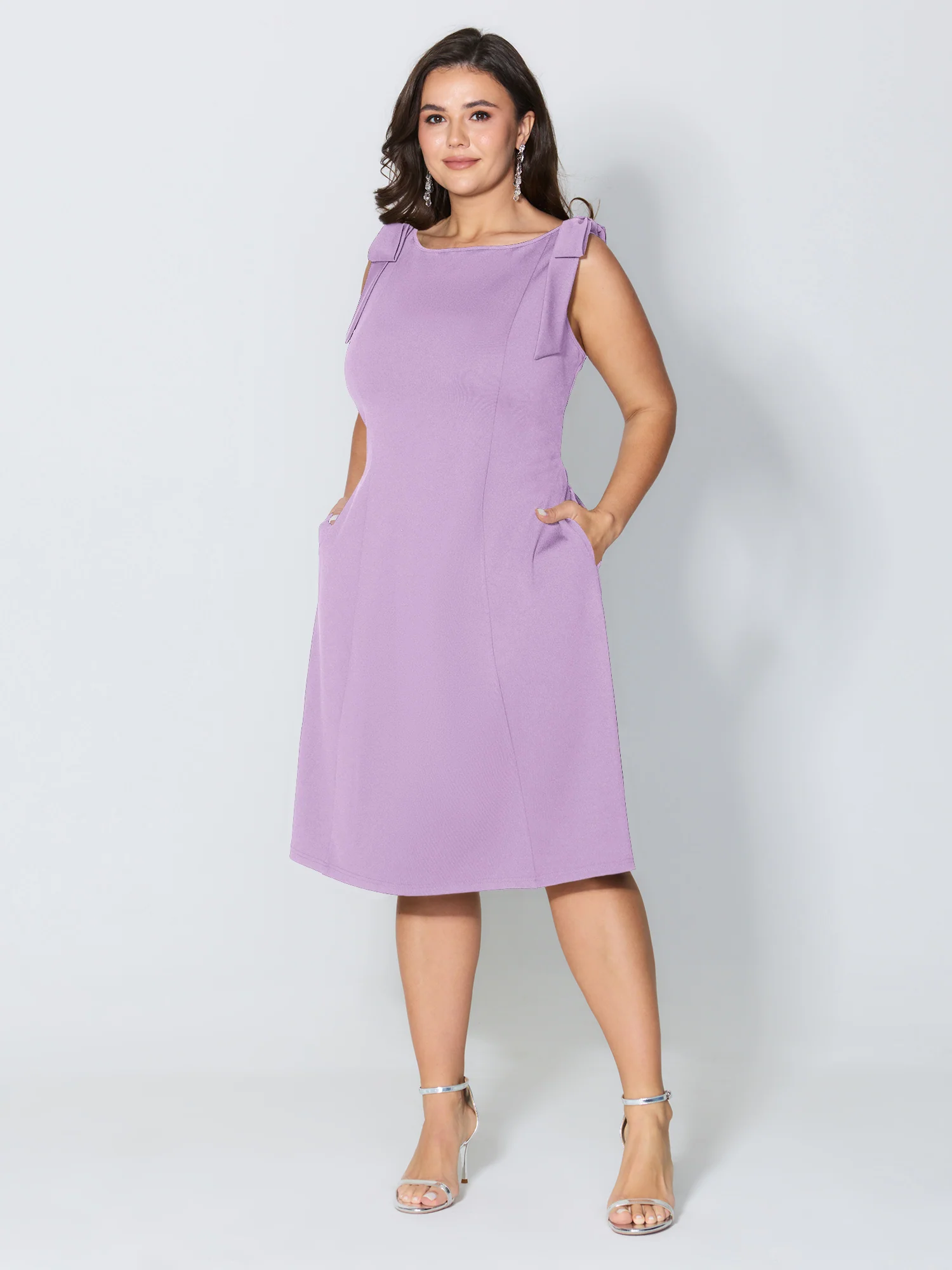 Shoulder Tie Sculpting Bodice Mini Dress - Image 27