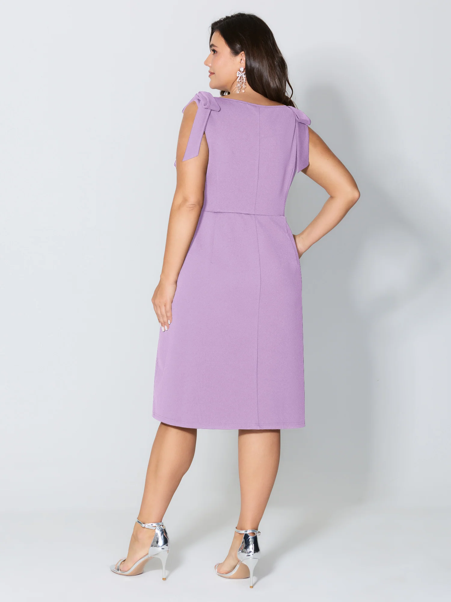 Shoulder Tie Sculpting Bodice Mini Dress - Image 28