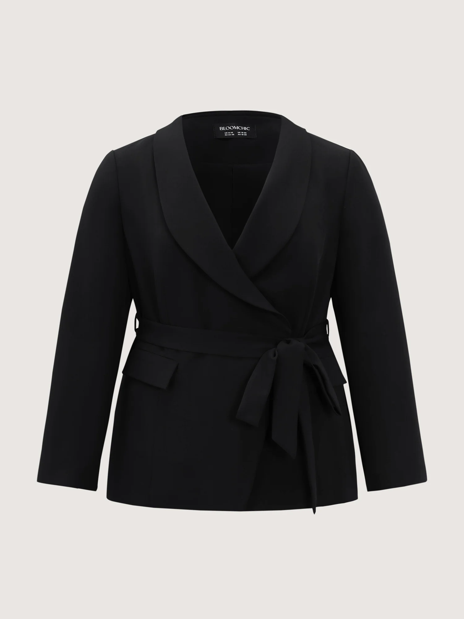 Side Belted Plain Blazer - Image 6