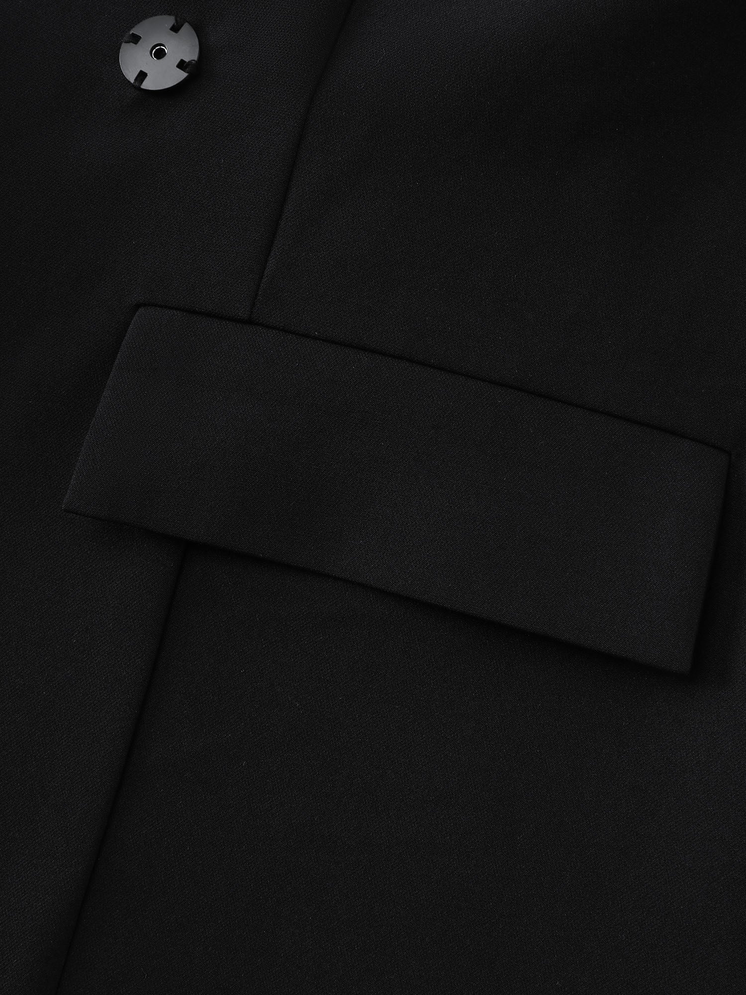 Side Belted Plain Blazer - Image 8