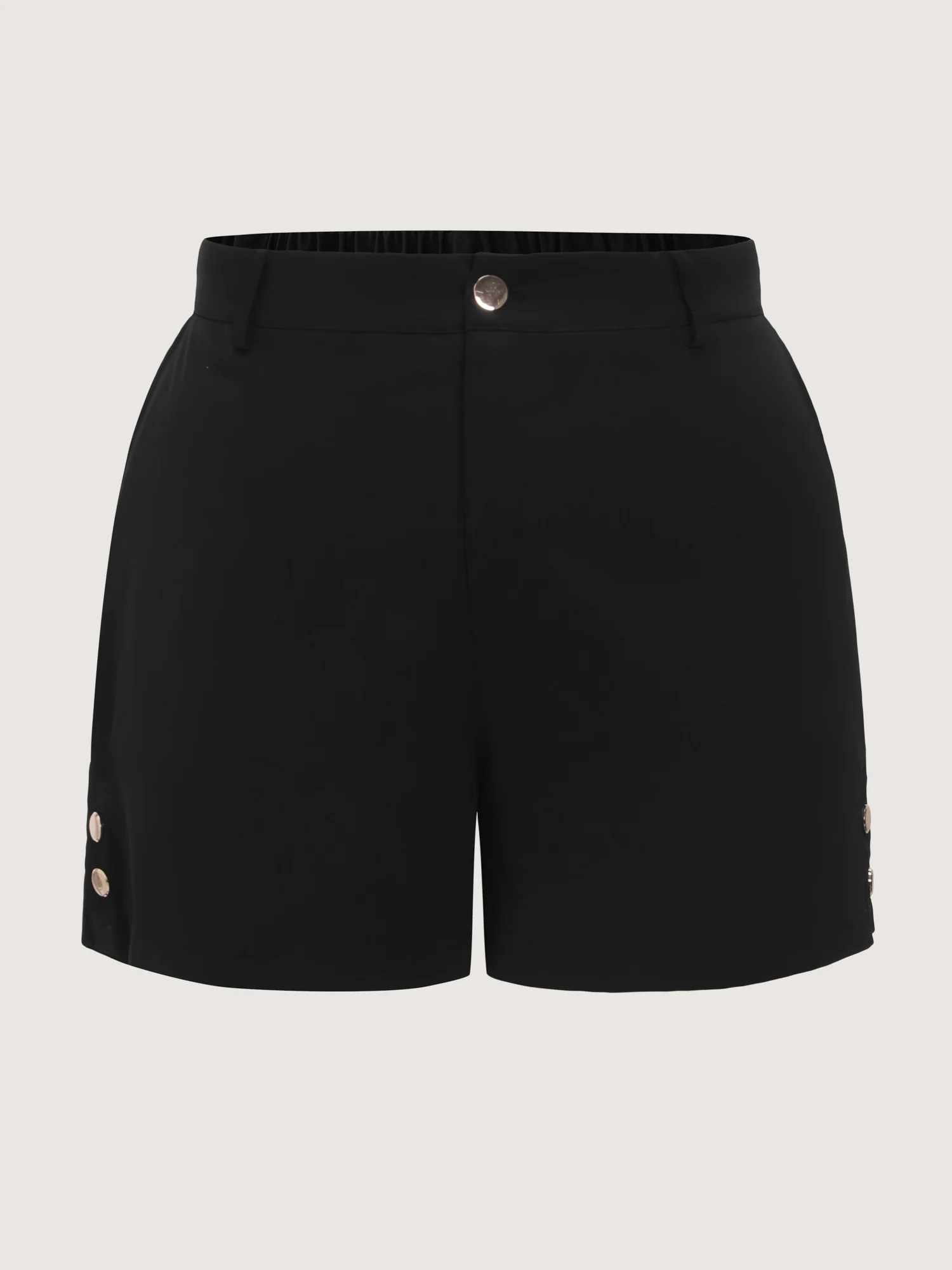 Side Button Detail Straight-Leg Shorts - Image 9
