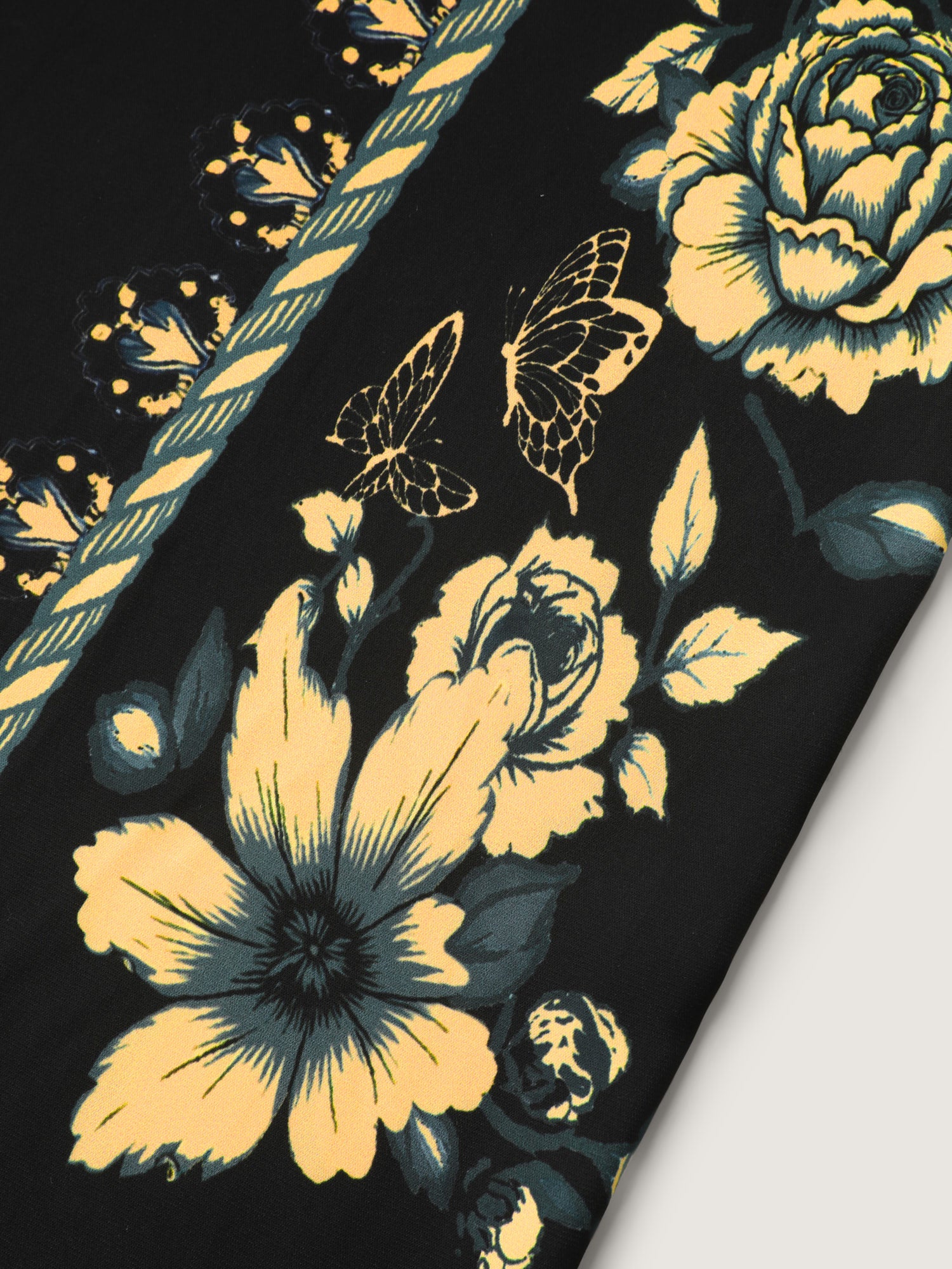 Side Floral Print Wide-Leg Pants - Image 7