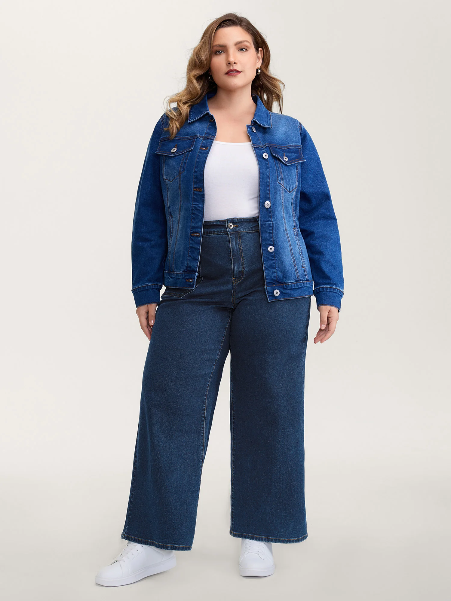 Side Pockets Wide-Leg Jeans - Image 2