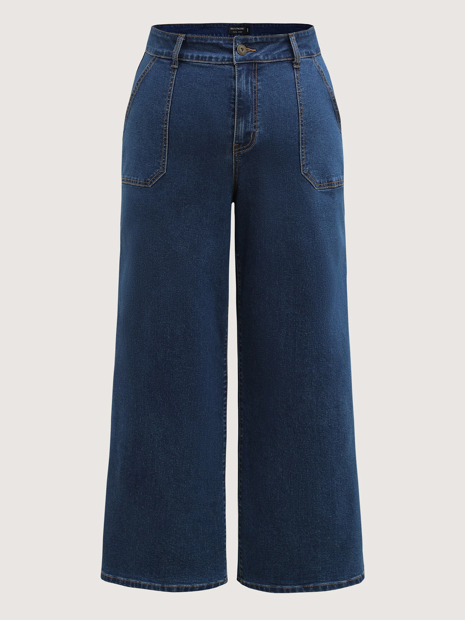 Side Pockets Wide-Leg Jeans - Image 7