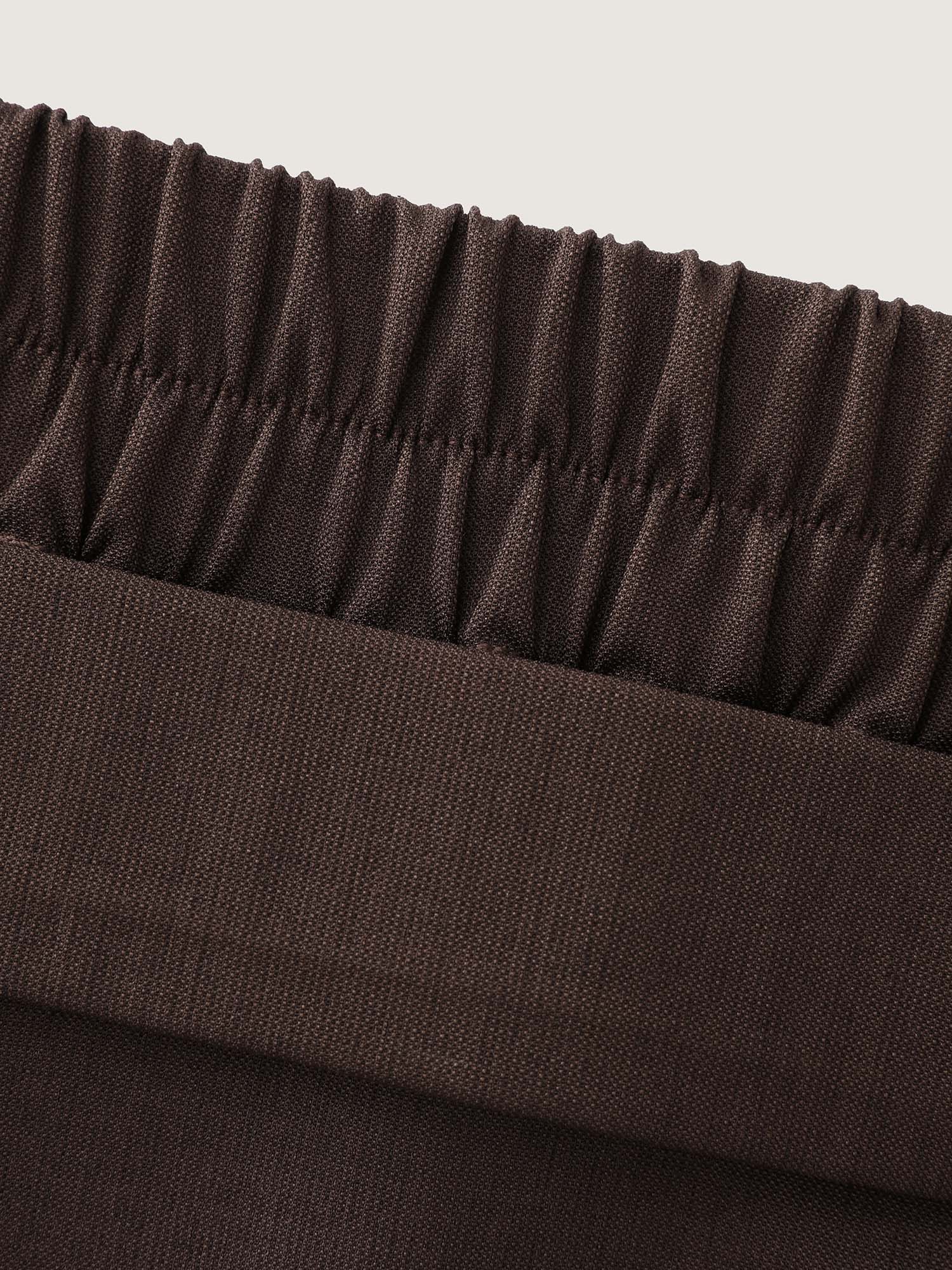 Side Seam Pockets Stretchy Waist Wide-Leg Pants - Image 5