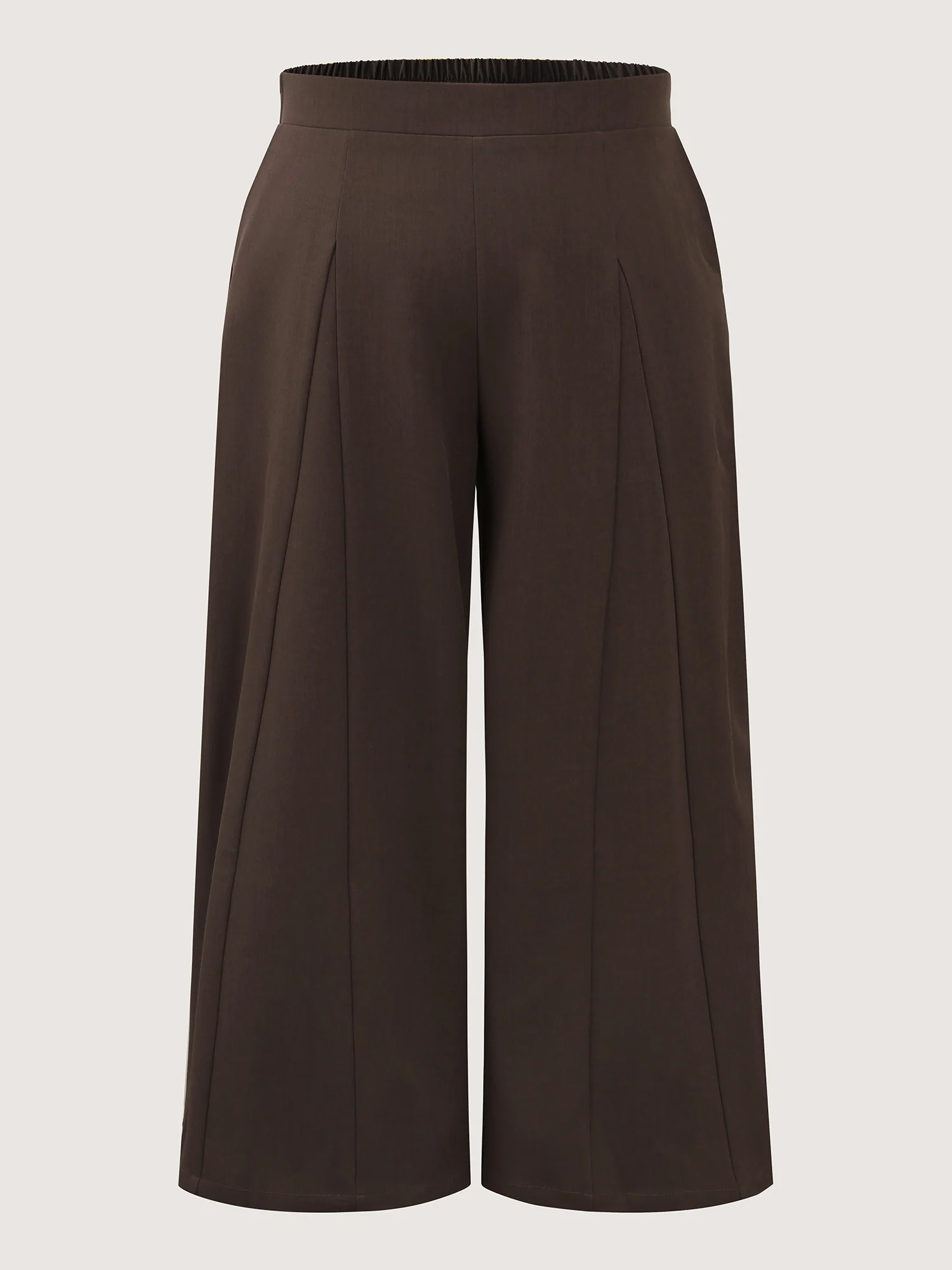 Side Seam Pockets Stretchy Waist Wide-Leg Pants - Image 7
