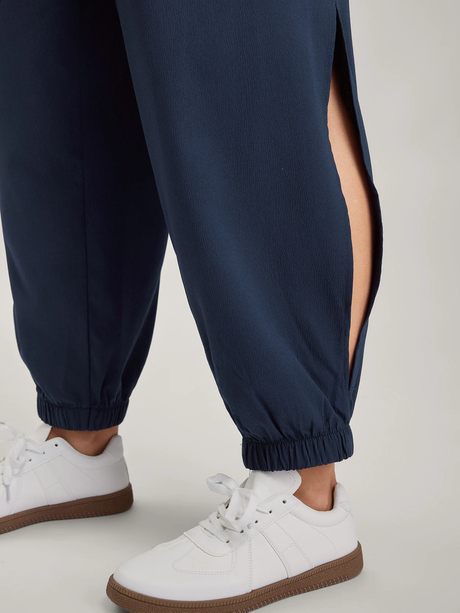 Side Slit Waist-Drawstring Jogger Pants - Image 5