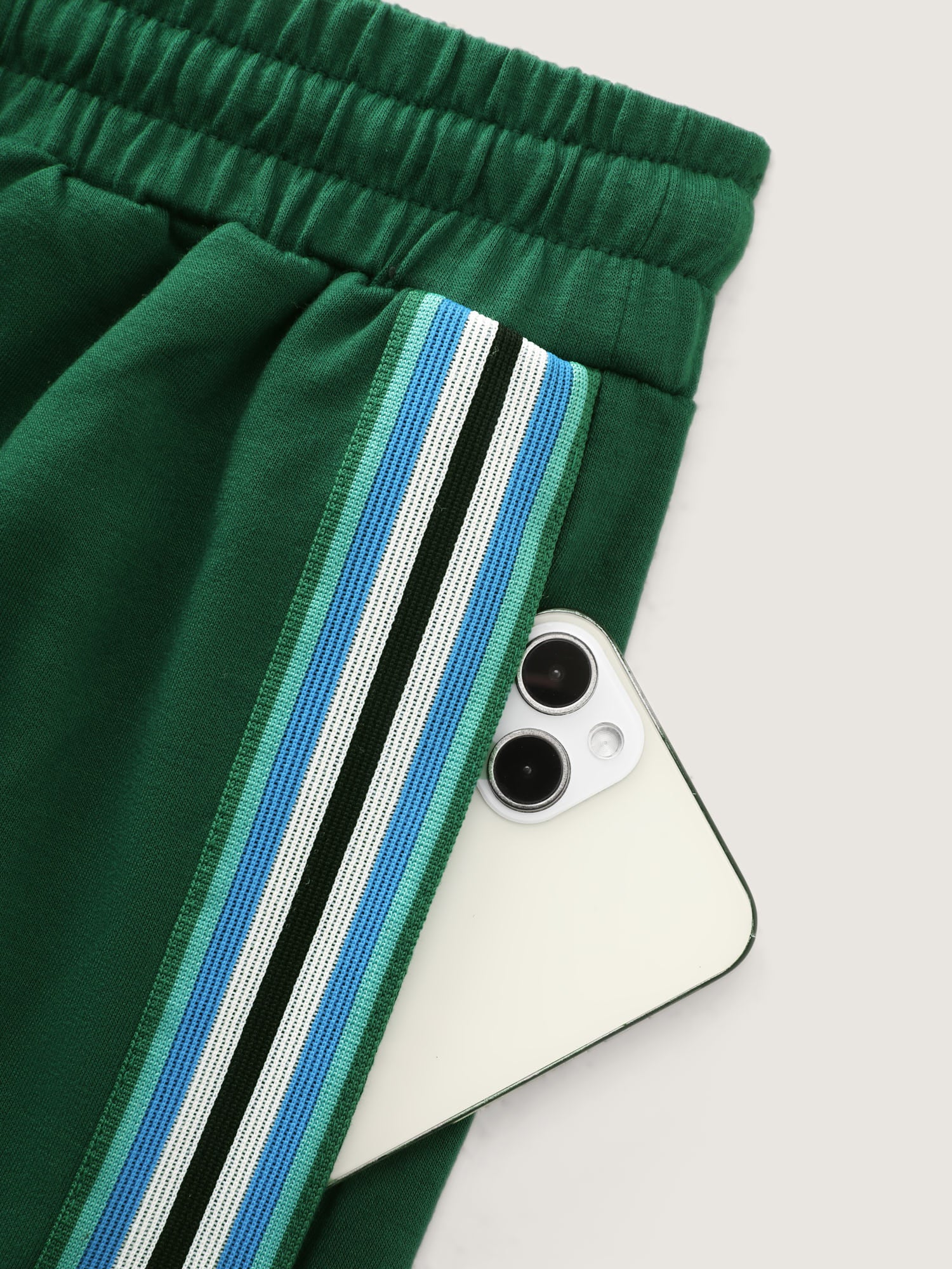 Side Striped Stretchy Waist Track Pants - Image 8