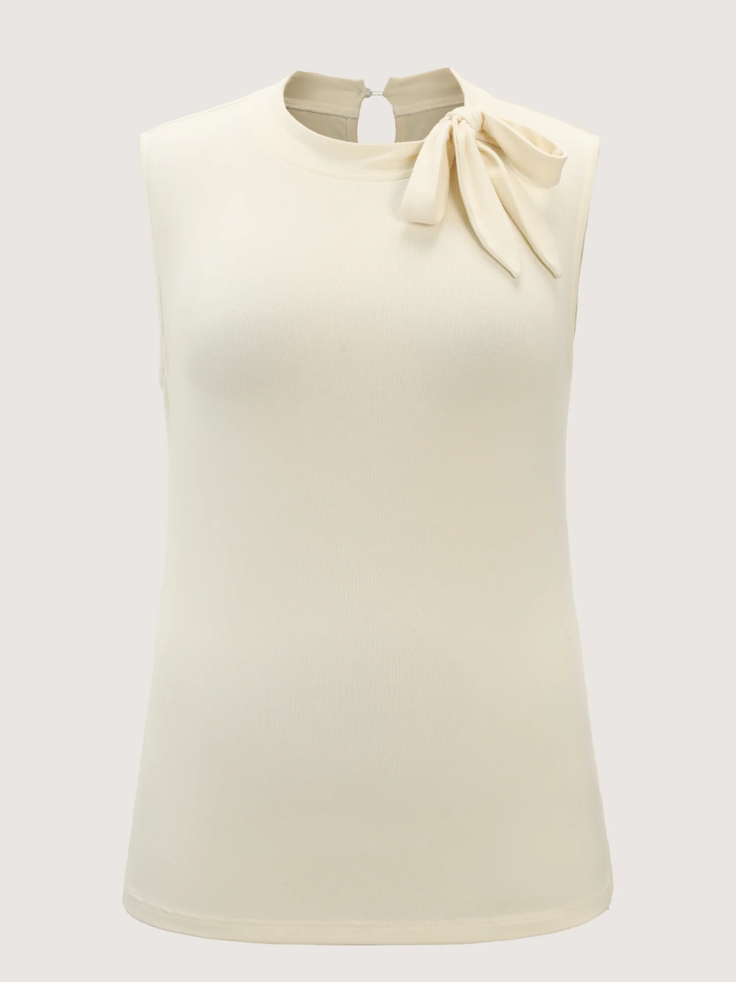 Side-Tie Neckline Stretchy Tank Top - Image 7