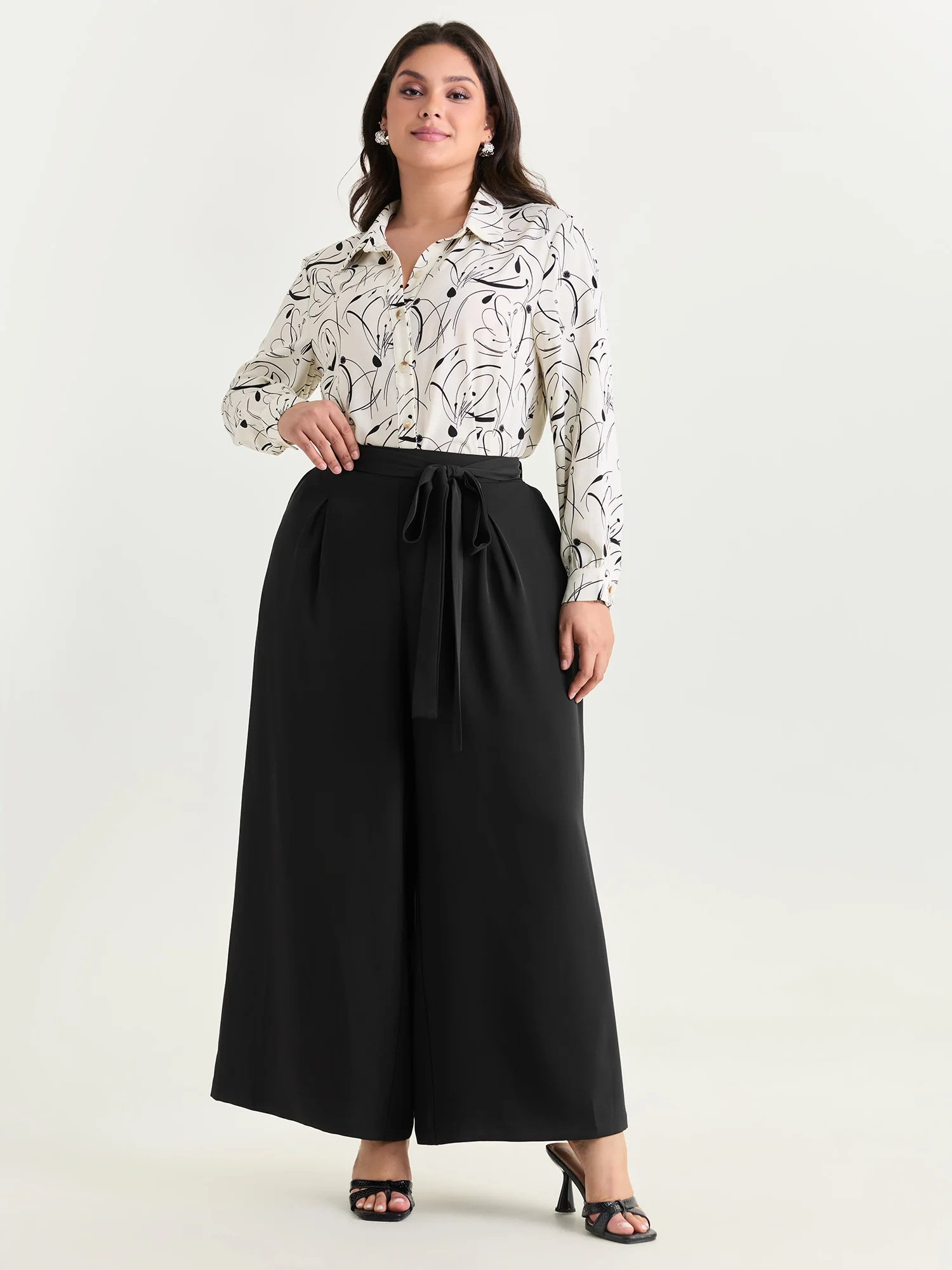 Side-Tie Wide-Leg Pants - Image 2