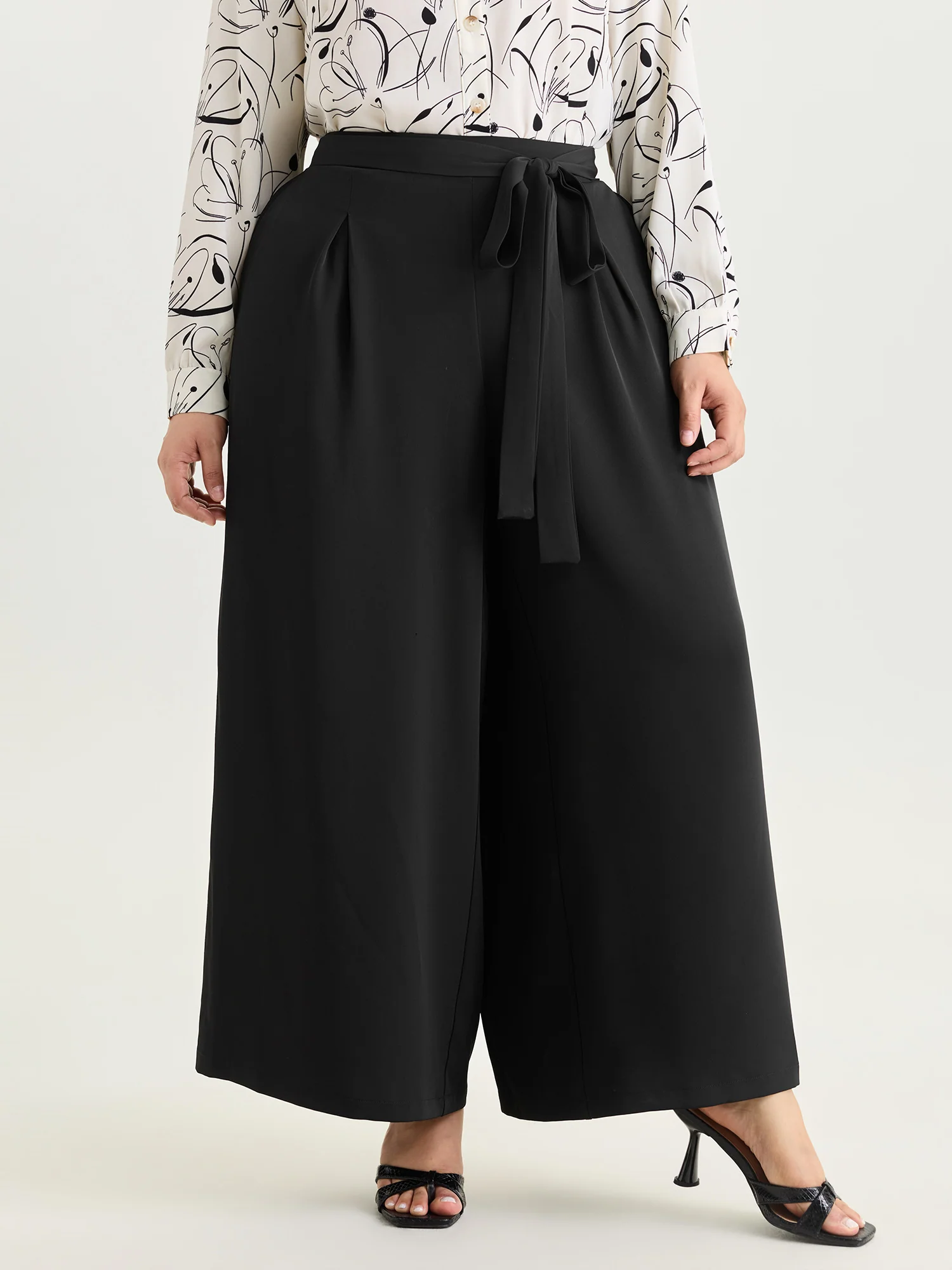 Side-Tie Wide-Leg Pants - Image 5