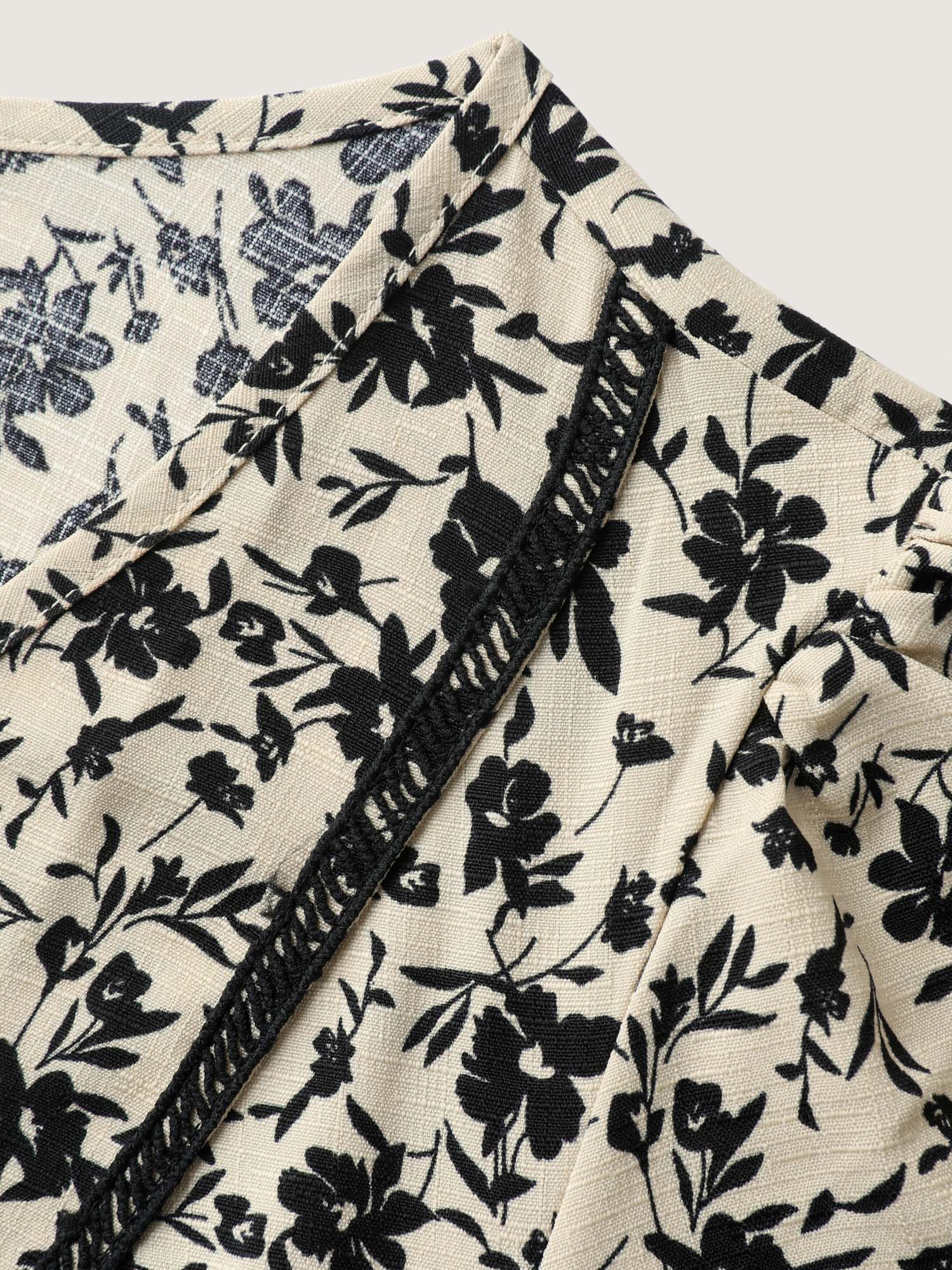 Silhouette Floral Cinched-Waist Midi Dress - Image 6