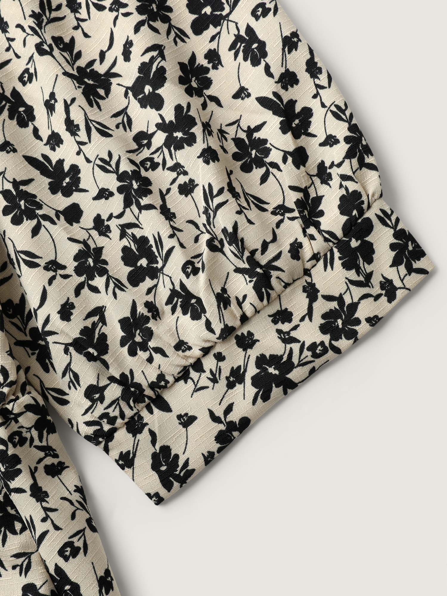 Silhouette Floral Cinched-Waist Midi Dress - Image 7