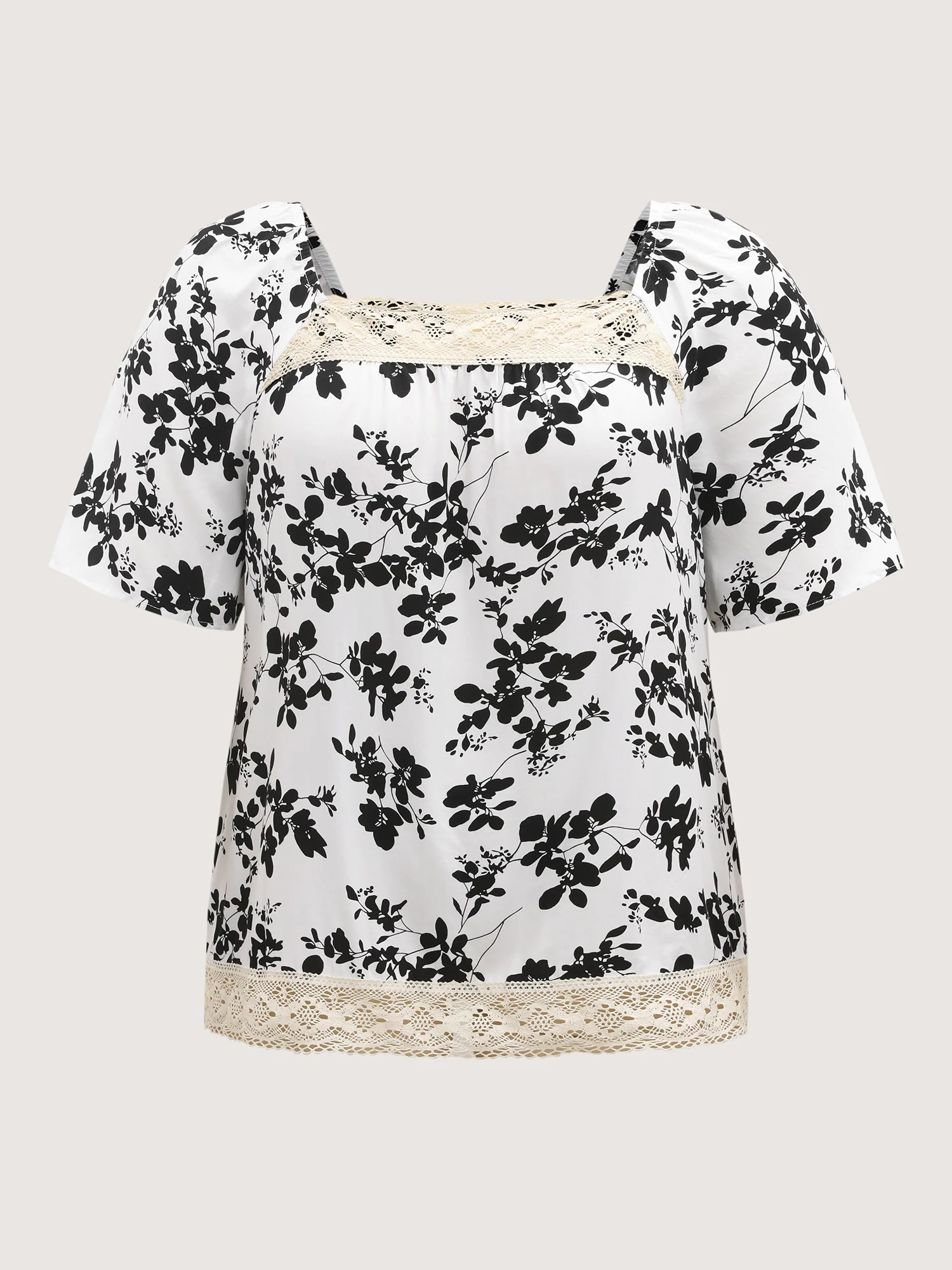 Silhouette Floral Lace Detail Blouse - Image 6