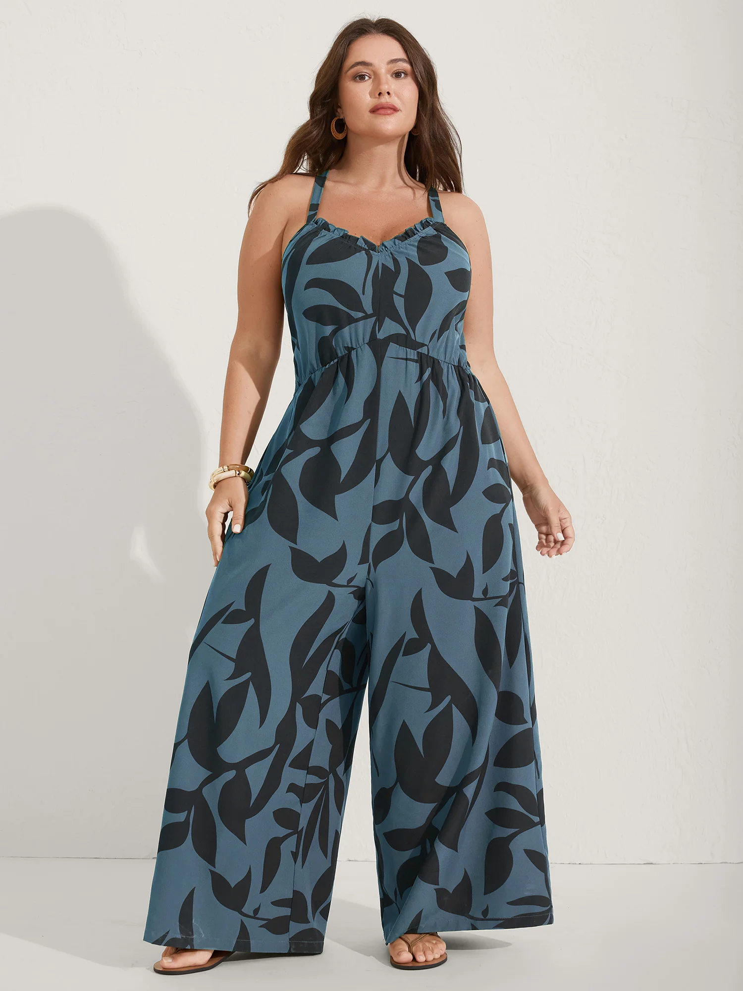 Silhouette Floral Print Sweetheart Jumpsuit - Image 5