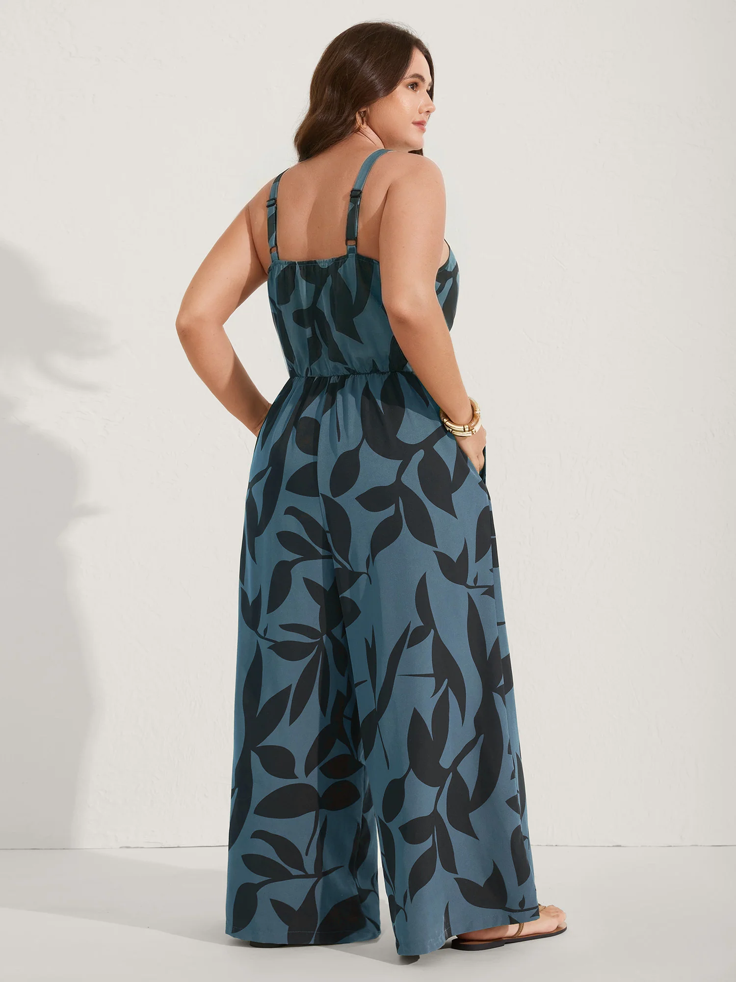 Silhouette Floral Print Sweetheart Jumpsuit - Image 8