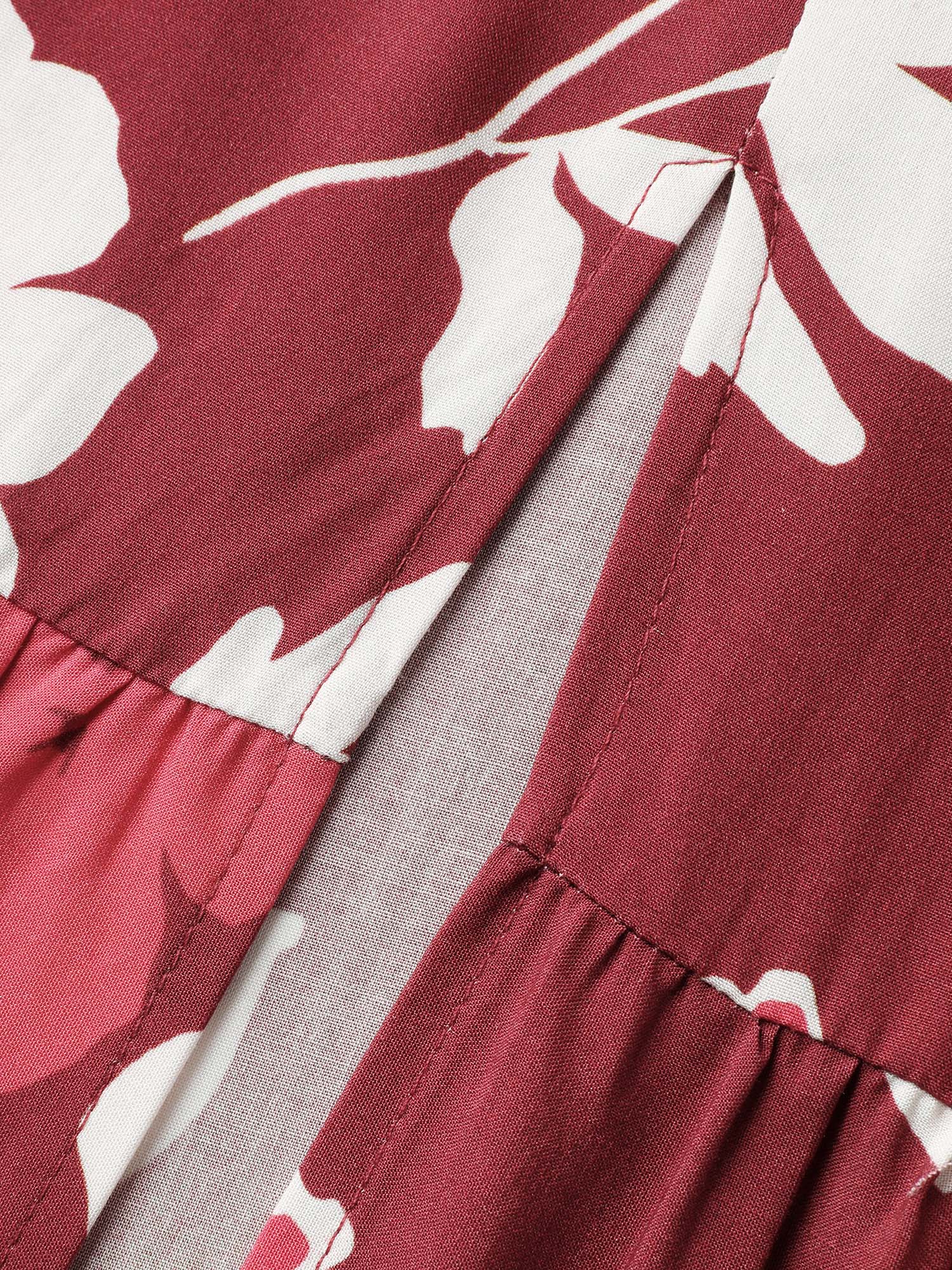 Silhouette Floral Print Waist-Drawstring Midi Dress - Image 6
