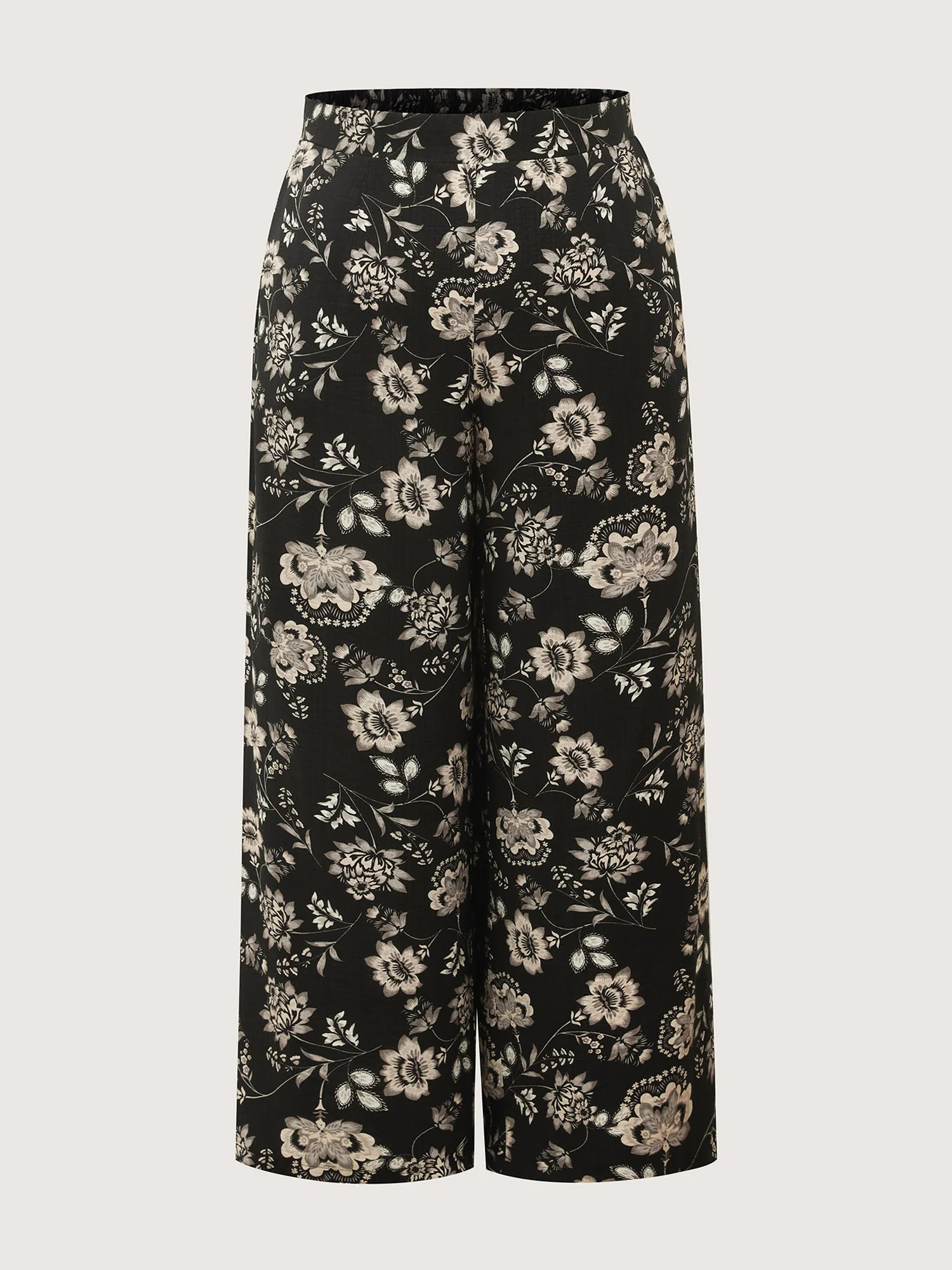 Silhouette Floral Print Wide-Leg Pants - Image 8