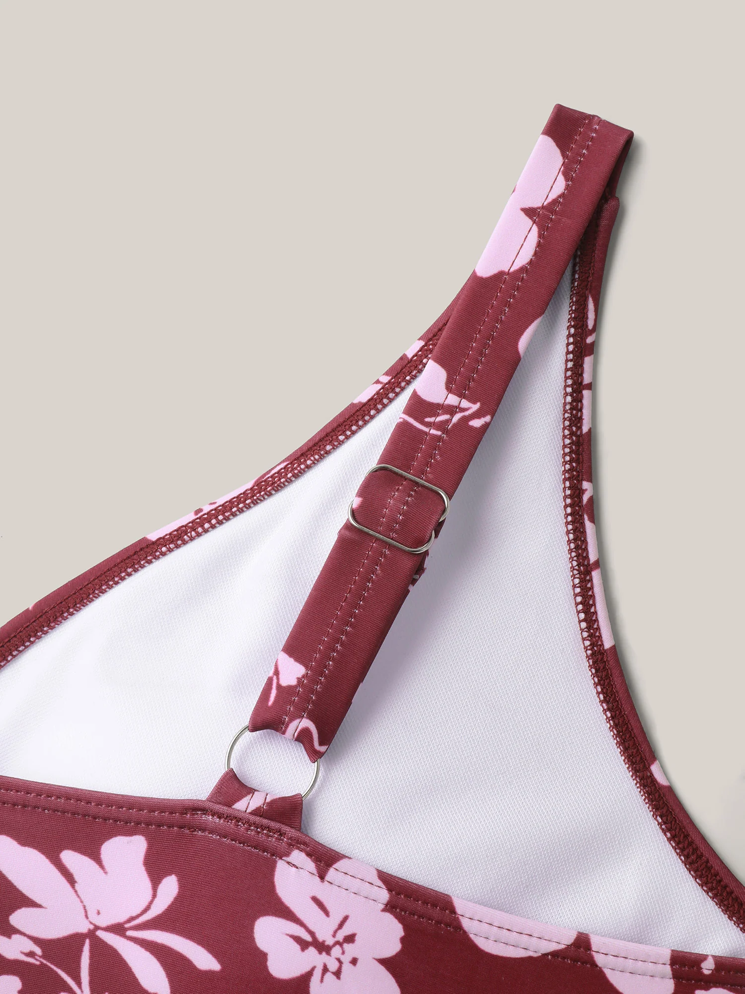 Silhouette Floral Side Drawstring One-Piece Swimsuit - Image 6