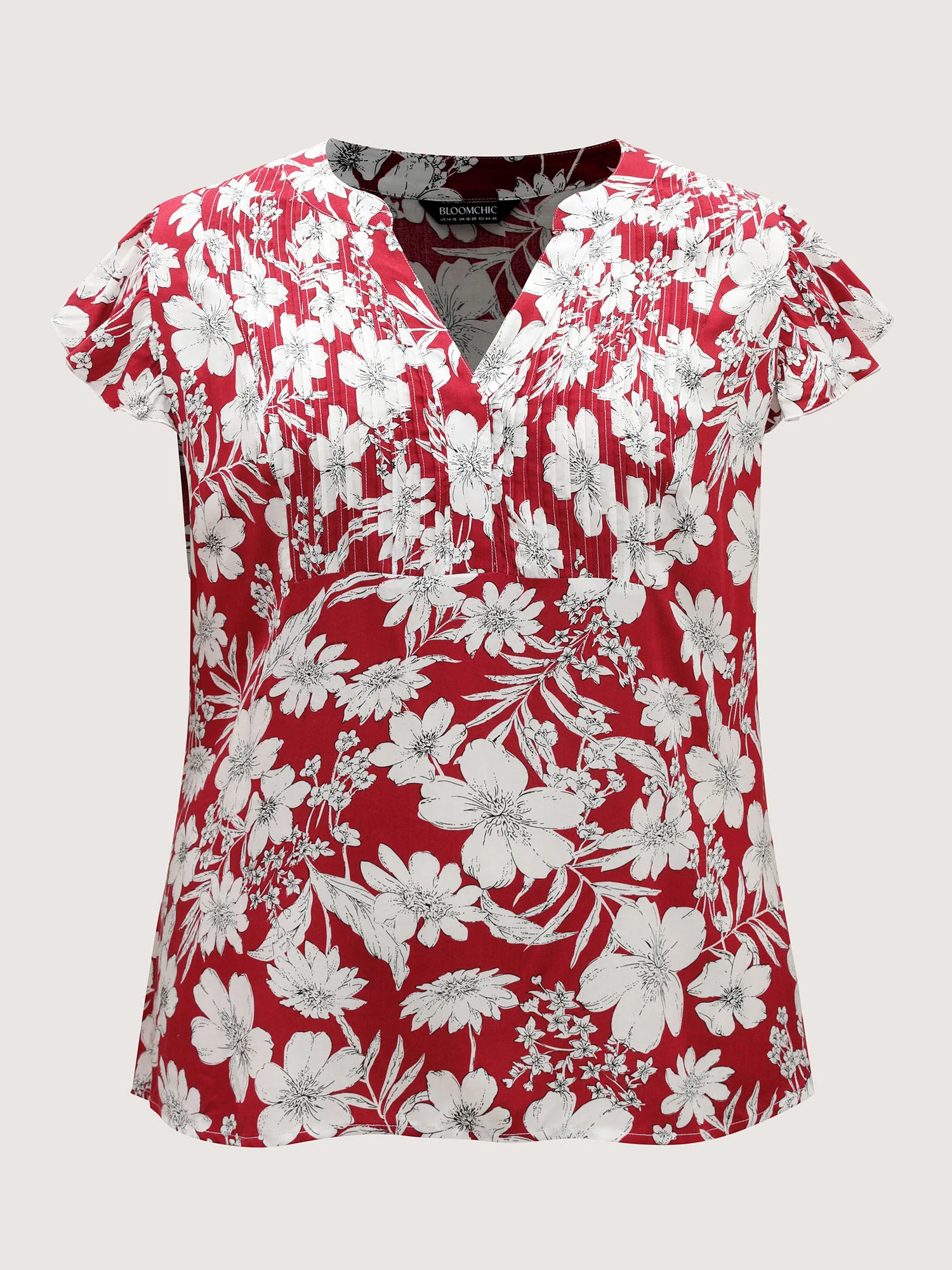 Silhouette Floral Toothpick Pleat Blouse - Image 7