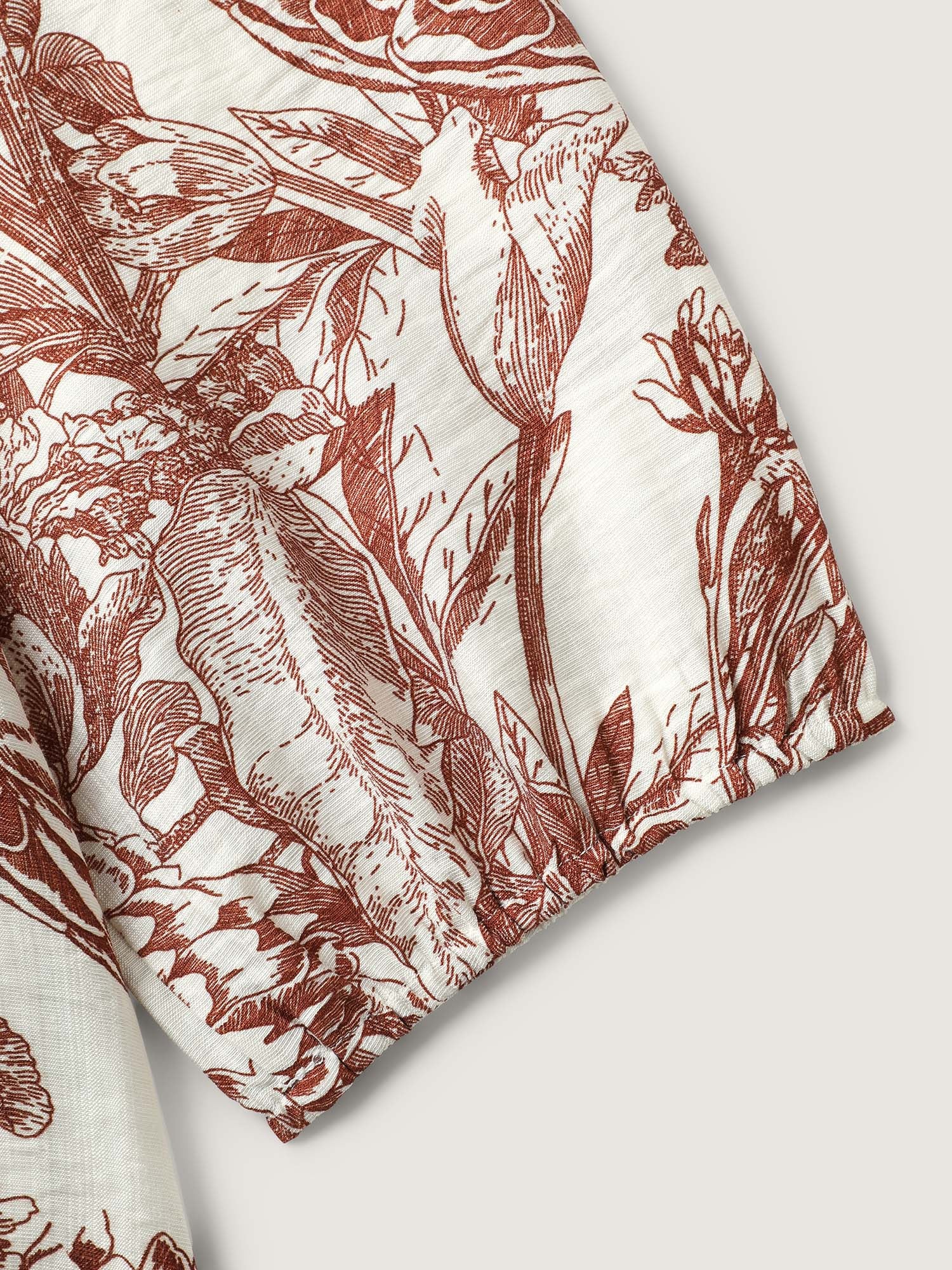 Silhouette Flower Flared Tunic Top - Image 6