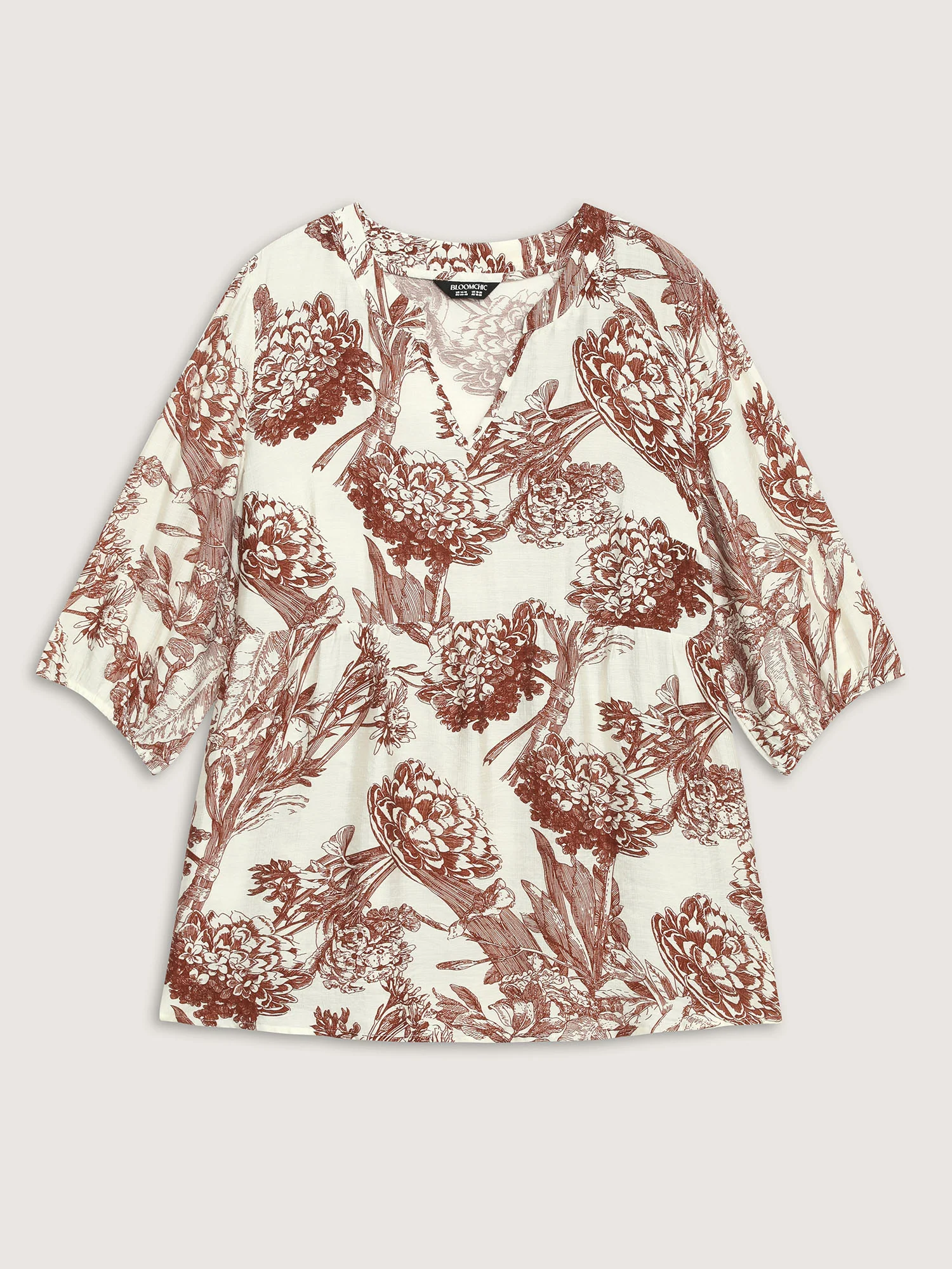 Silhouette Flower Flared Tunic Top - Image 7