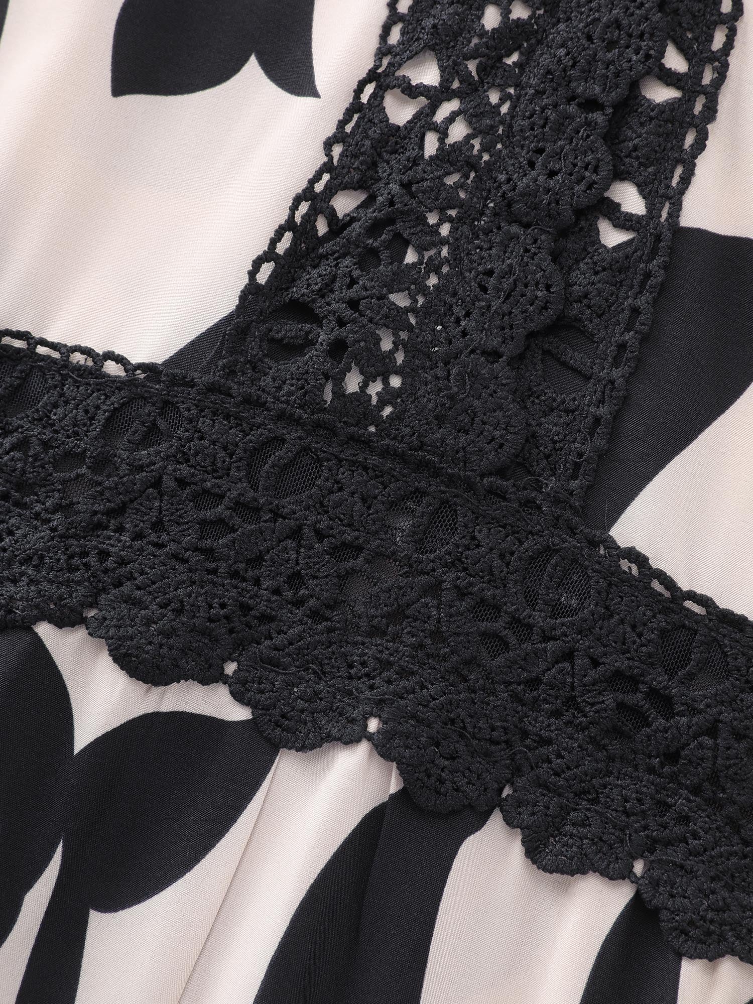 Silhouette Flower Lace Waist-Defining Jumpsuit - Image 6