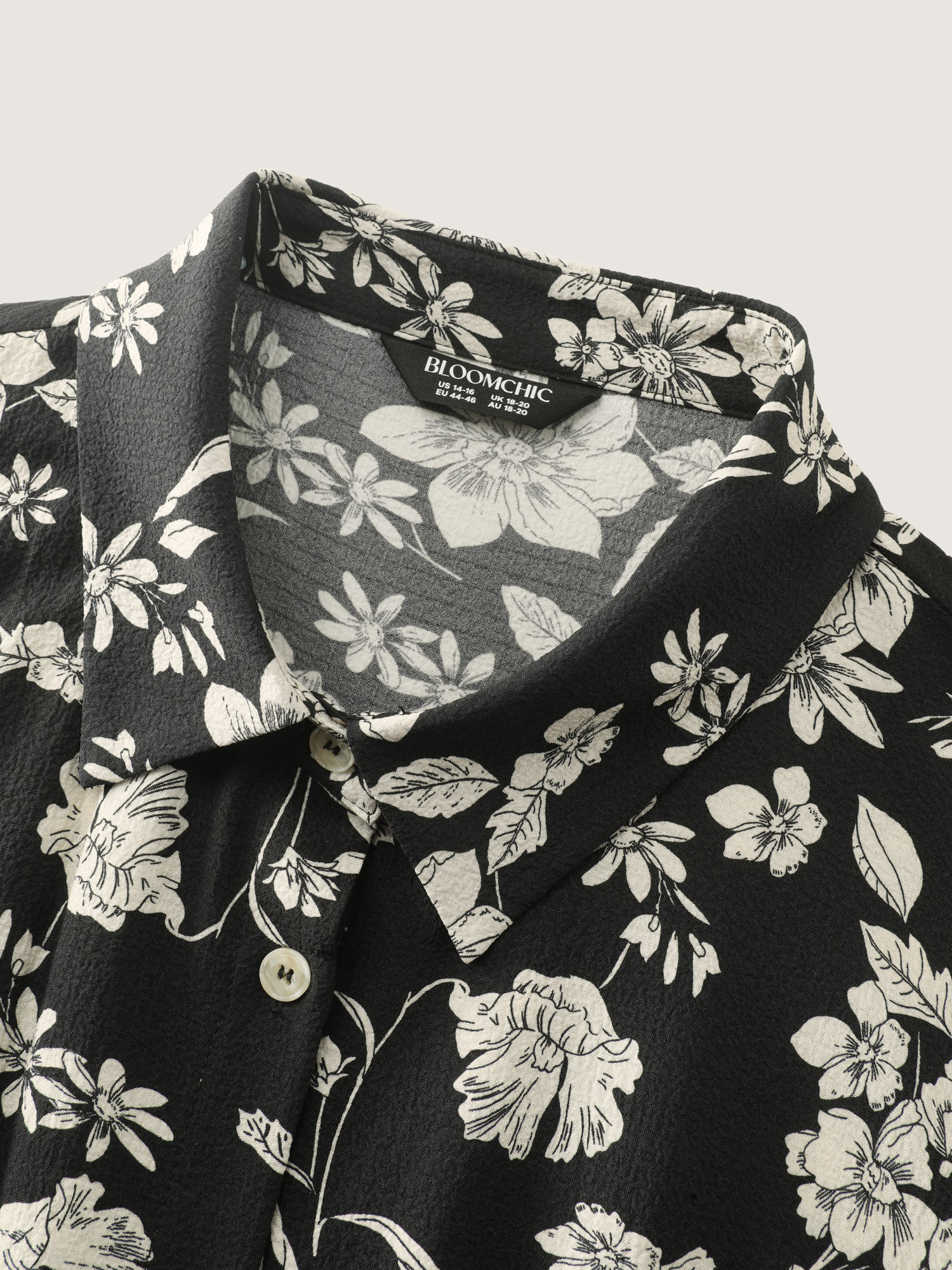 Silhouette Flower Print Collar Maxi Dress - Image 6