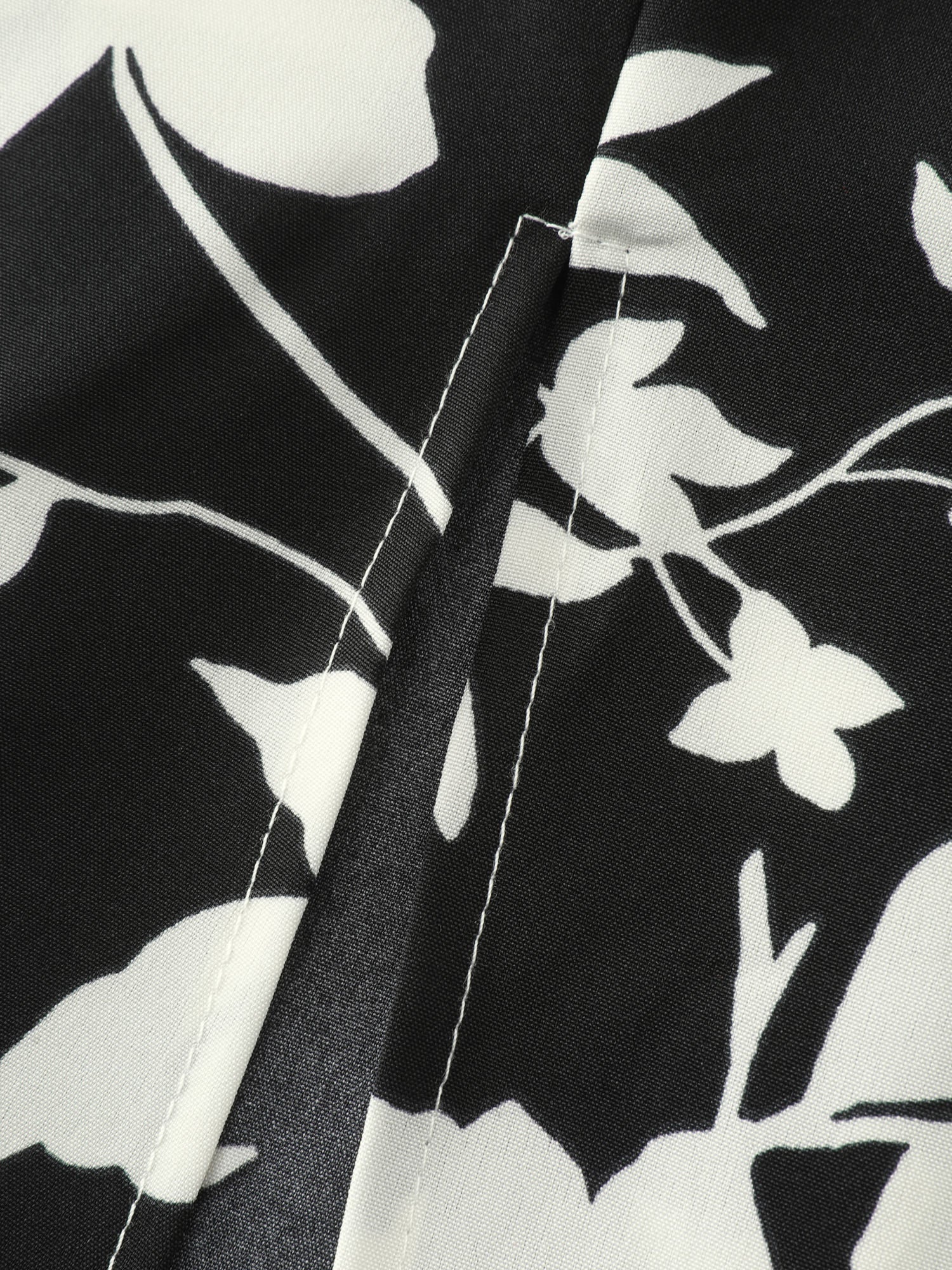 Silhouette Flower Print Pockets Adjustable Midi Dress - Image 6